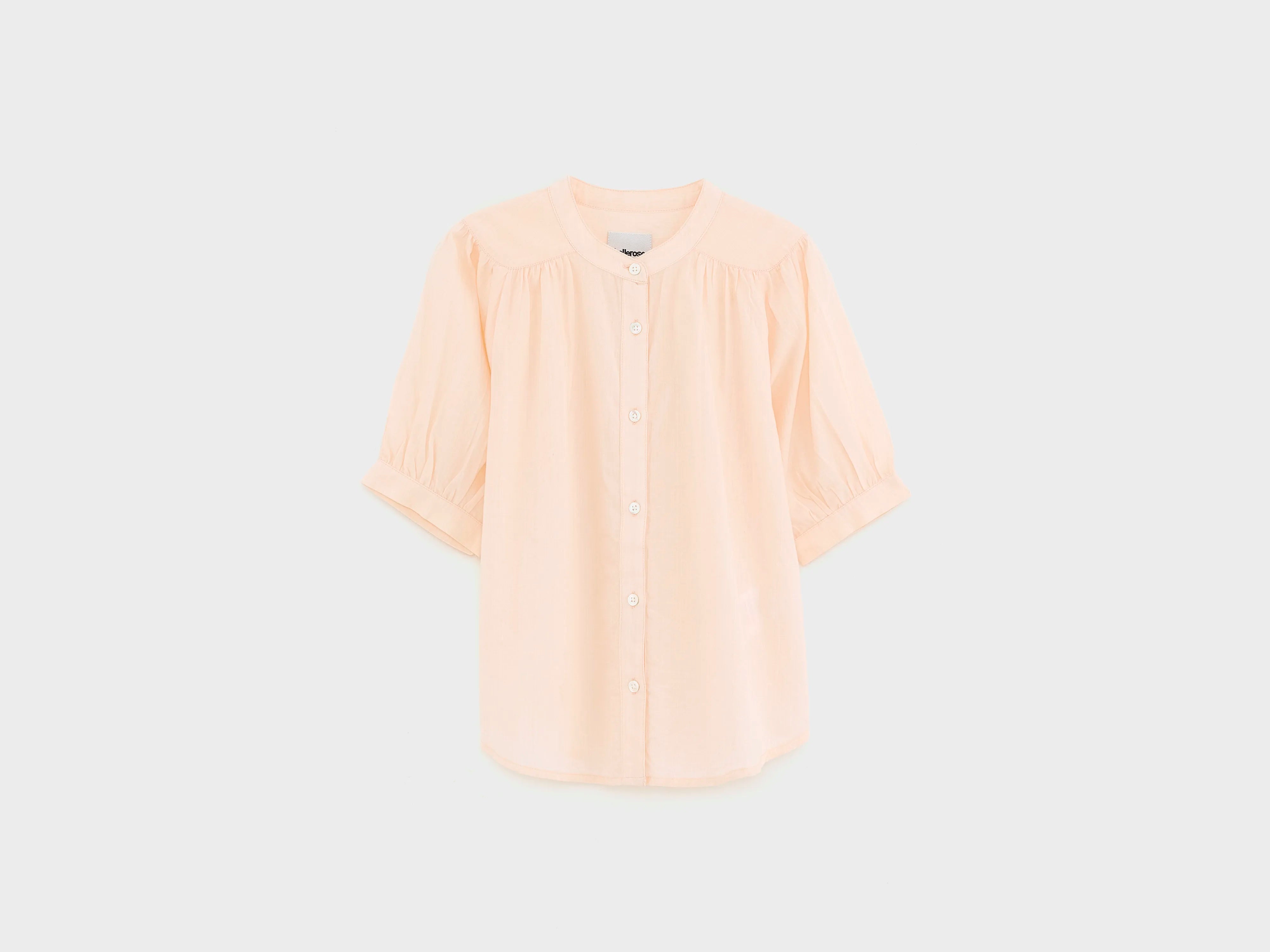 Hopsa short-sleeve blouse (261 / G / LIGHT ROSE)
