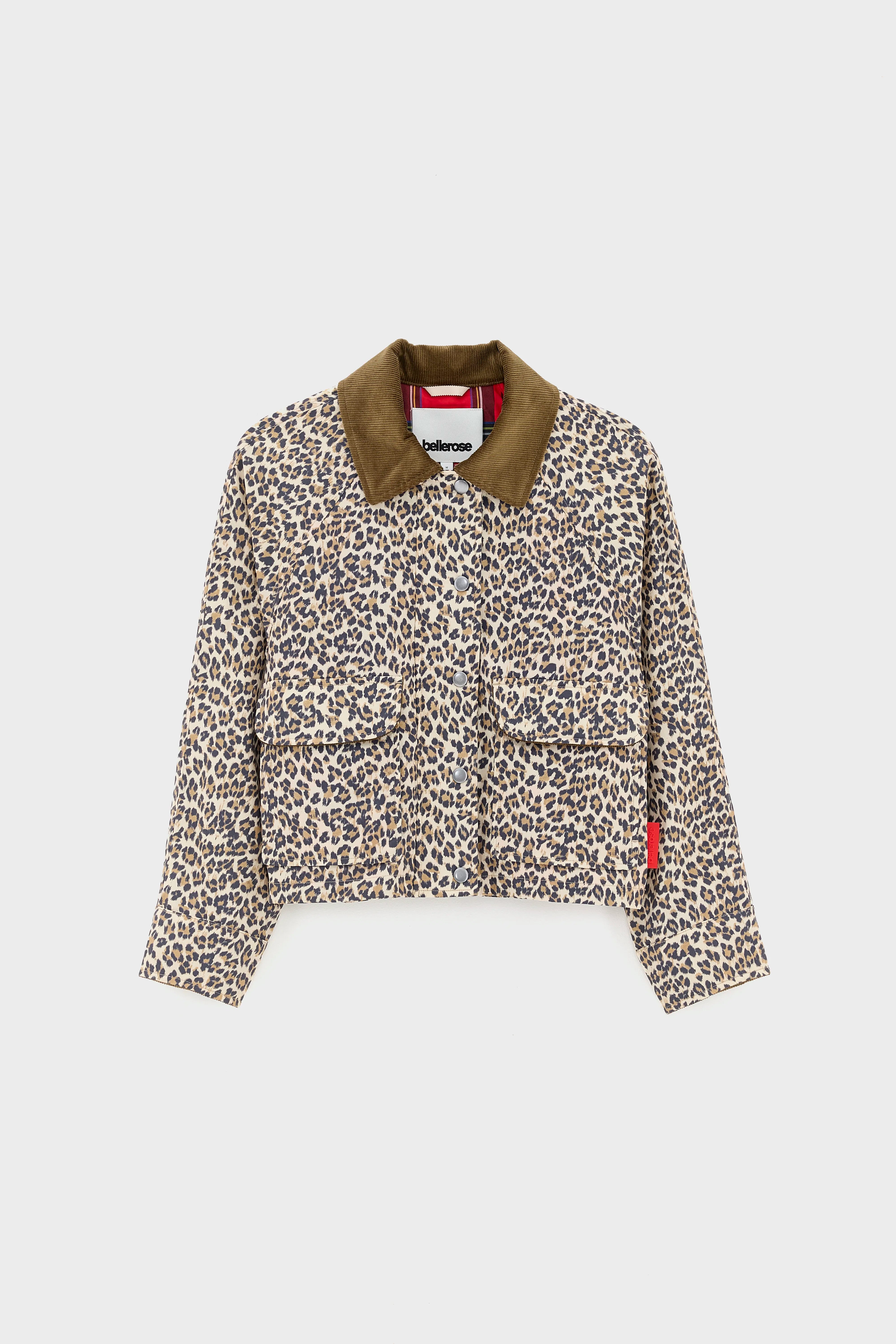 Hack Leopard Print Jacket - Black sand / Toffee / Vanille For Girls | Bellerose