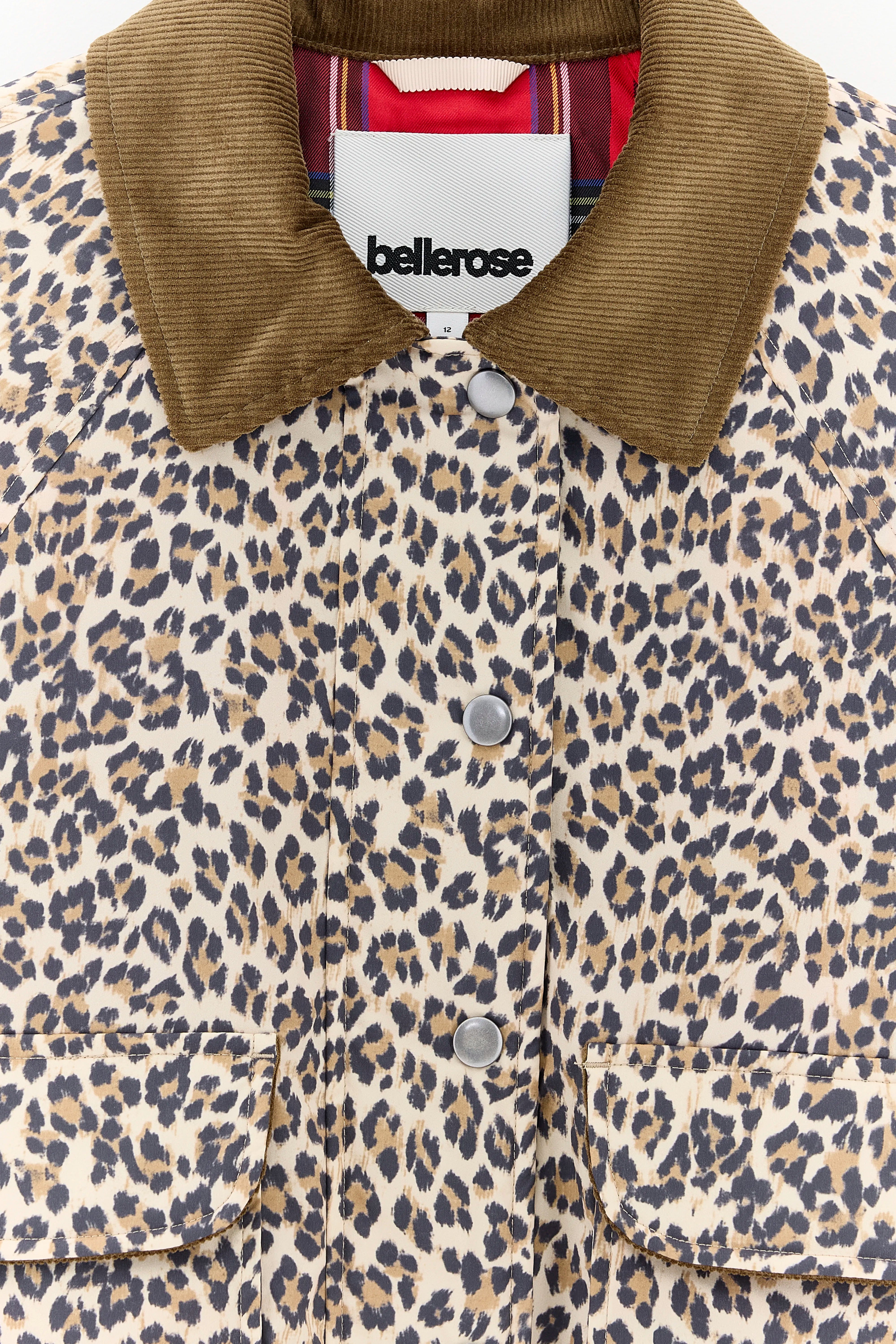 Hack Leopard Print Jacket - Black sand / Toffee / Vanille For Girls | Bellerose