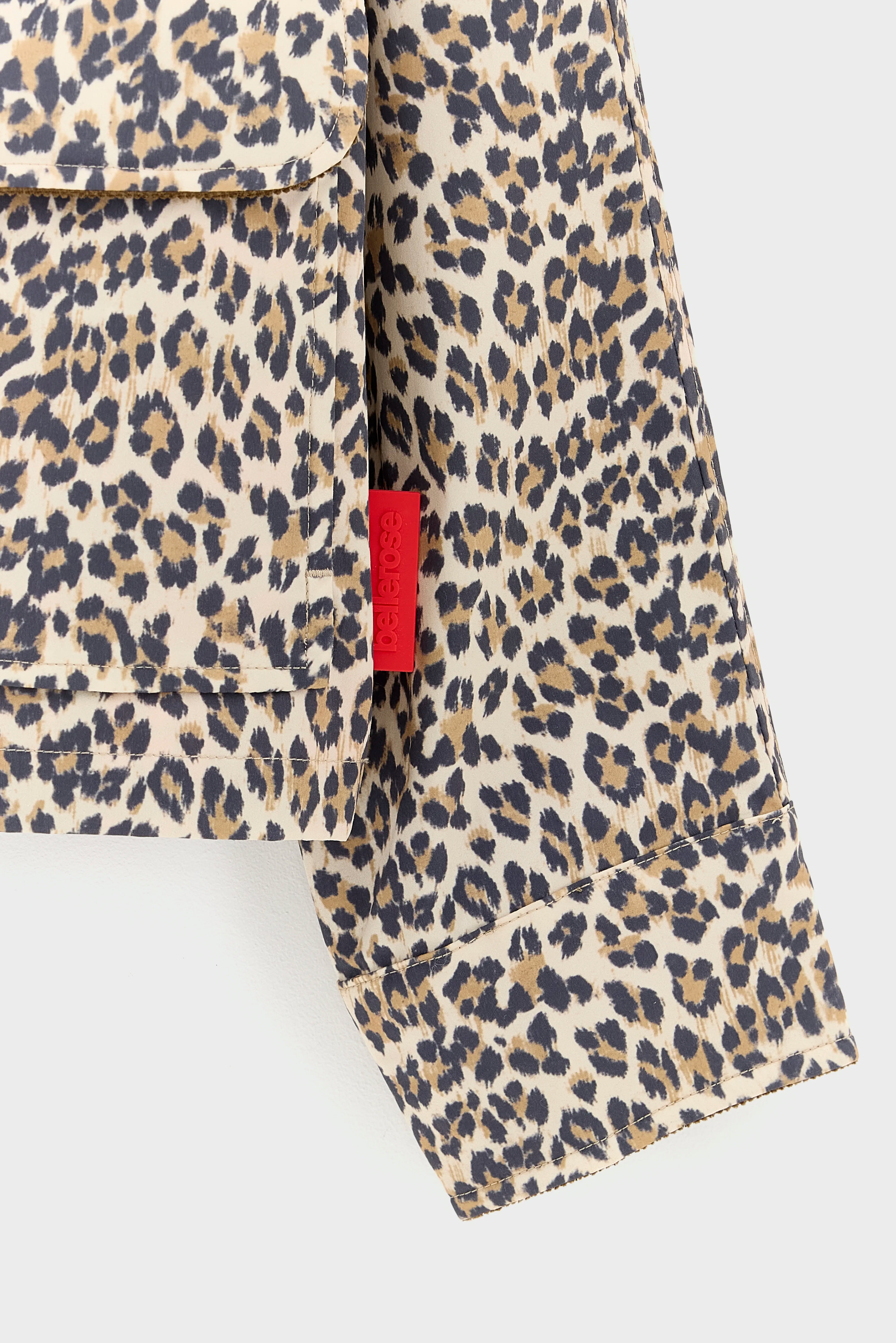 Hack Leopard Print Jacket - Black sand / Toffee / Vanille For Girls | Bellerose