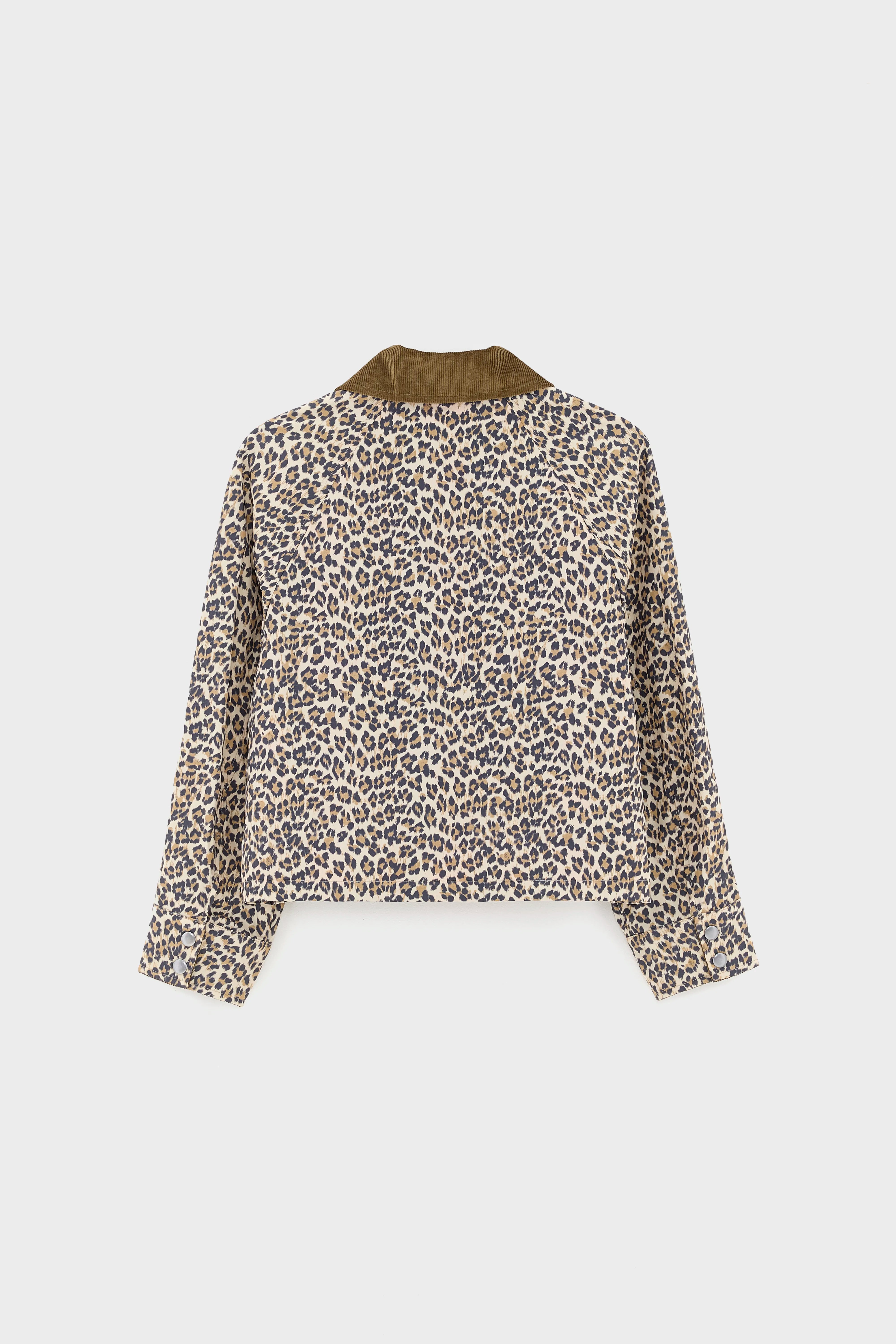 Hack Leopard Print Jacket - Black sand / Toffee / Vanille For Girls | Bellerose