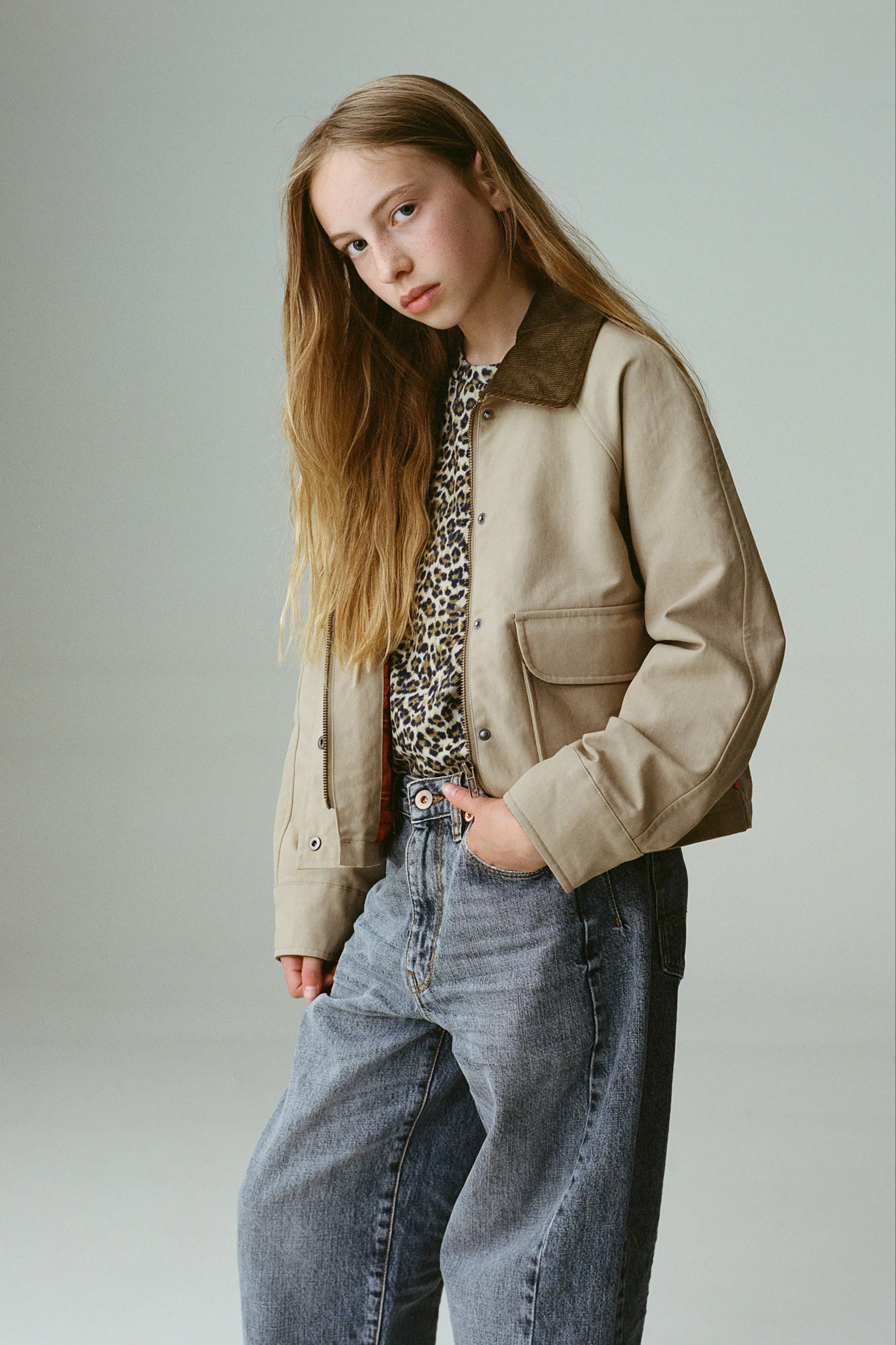 Hack Cropped Jacket - Clay For Girls | Bellerose