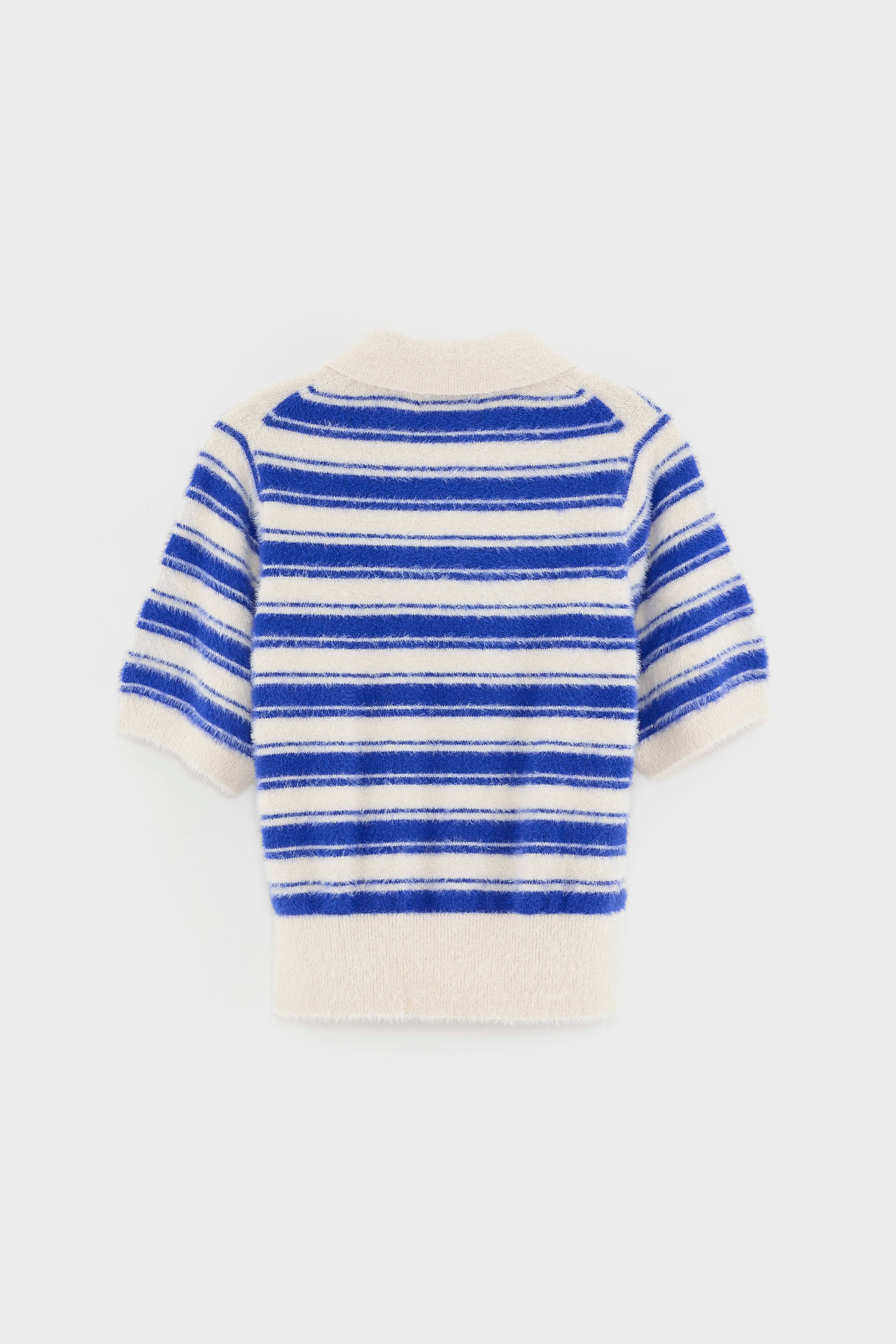 Golle Knitted Polo - Blueworker / Ecru For Girls | Bellerose