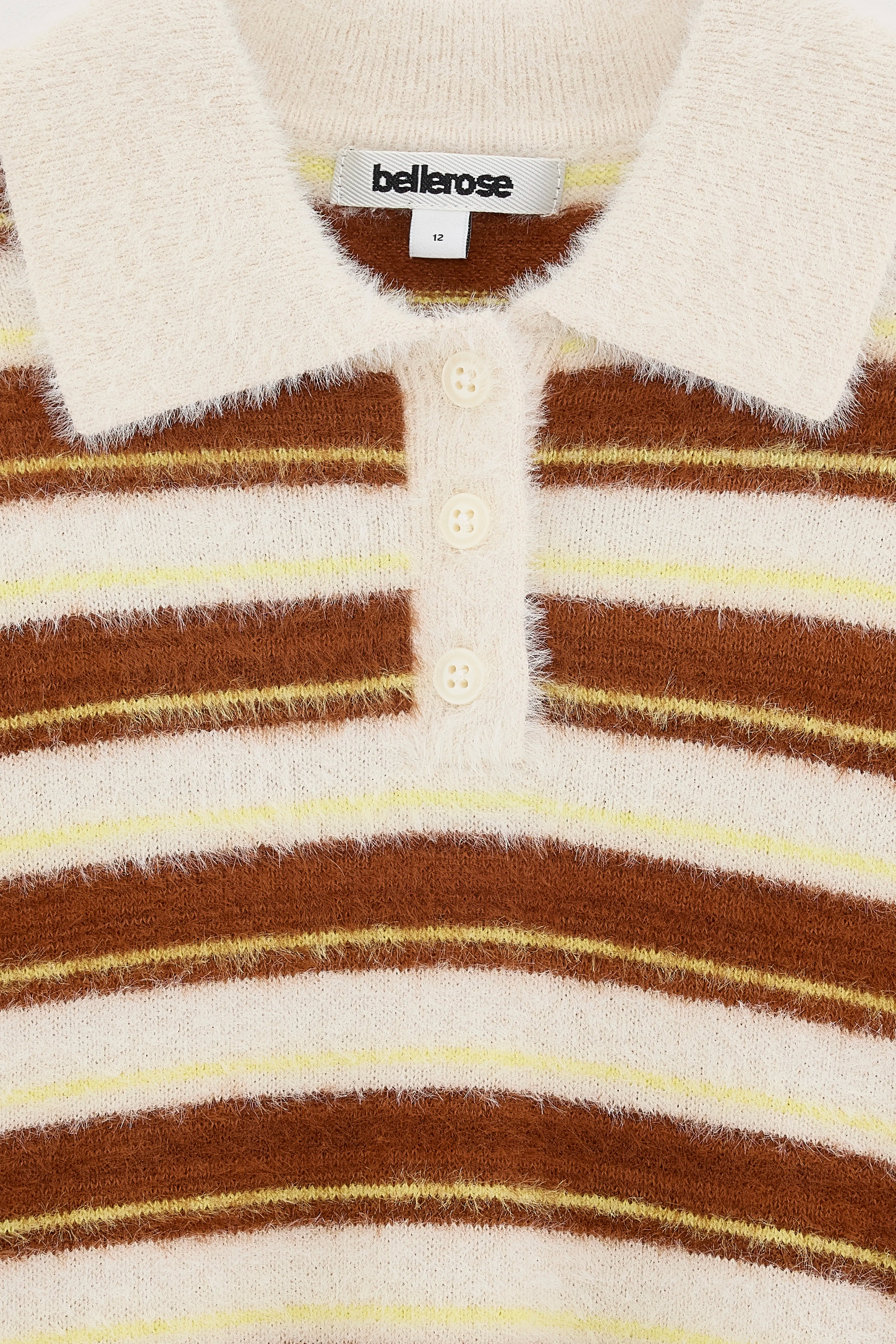 Golle Knitted Polo - Aurora / Ecru / Nuts For Girls | Bellerose