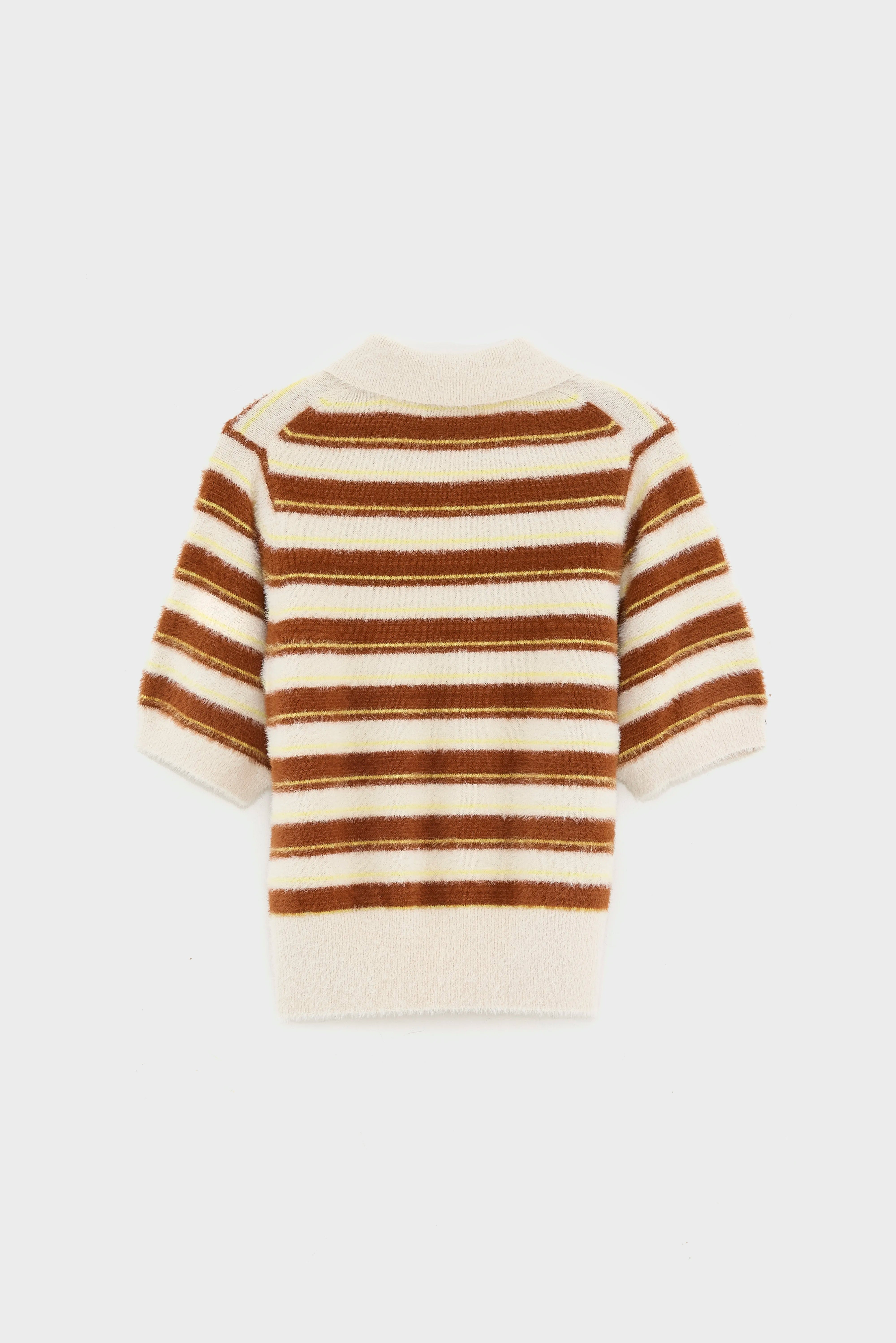 Golle Knitted Polo - Aurora / Ecru / Nuts For Girls | Bellerose