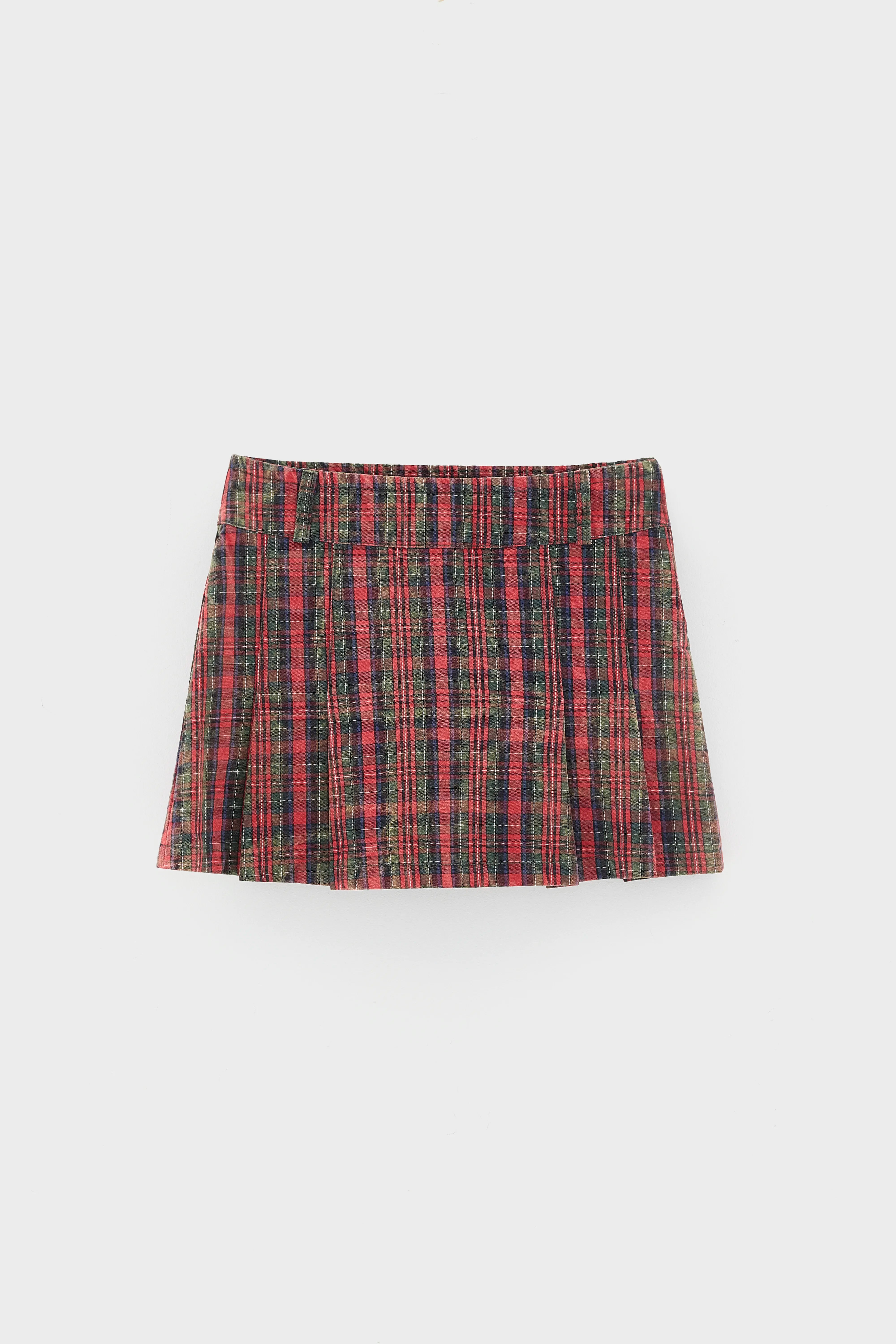 Petty Geplooide Geruite Rok - Bottle / Ketchup Voor Meisjes | Bellerose