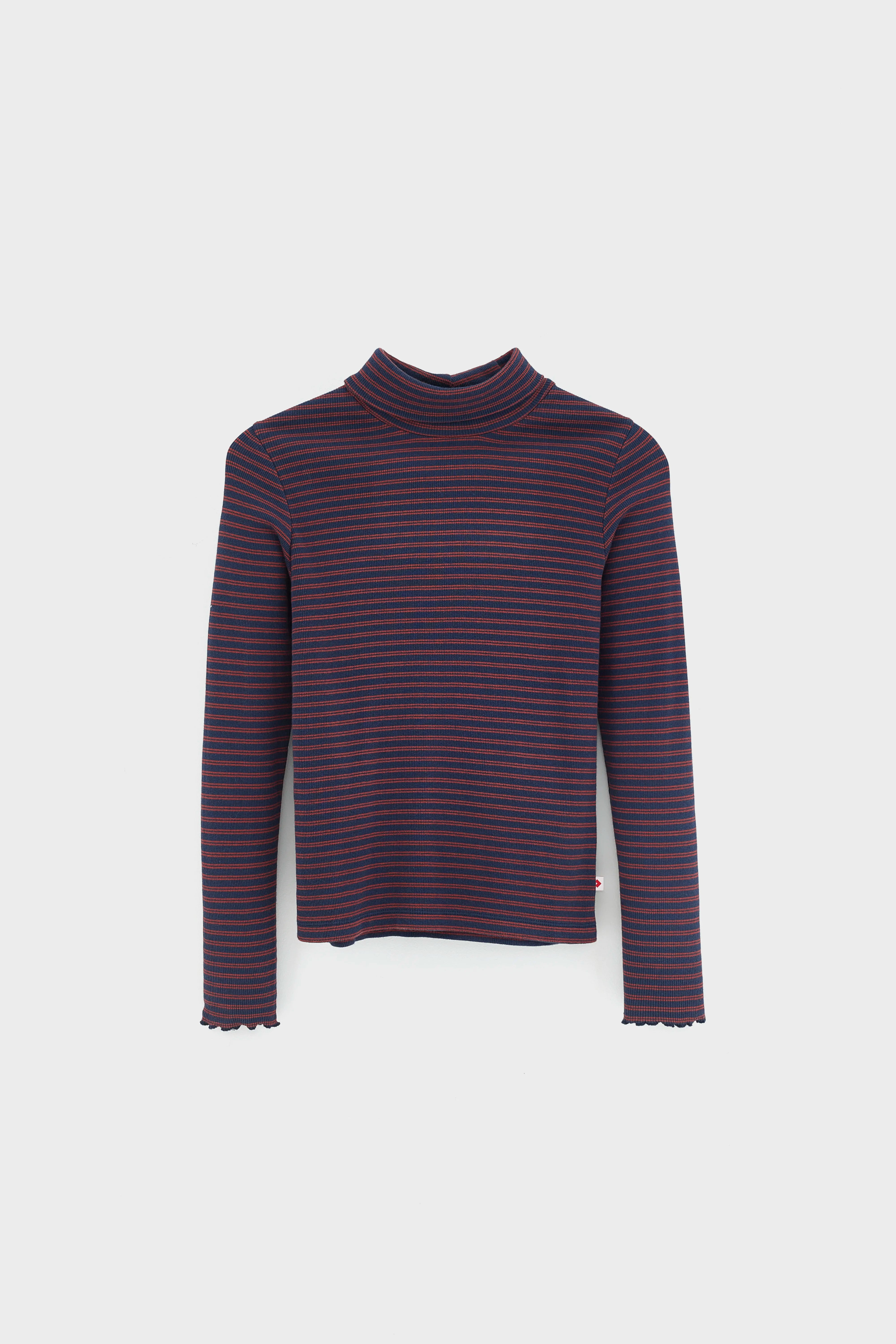 Velfie Long-sleeve T-shirt - Black iris / Rust For Girls | Bellerose