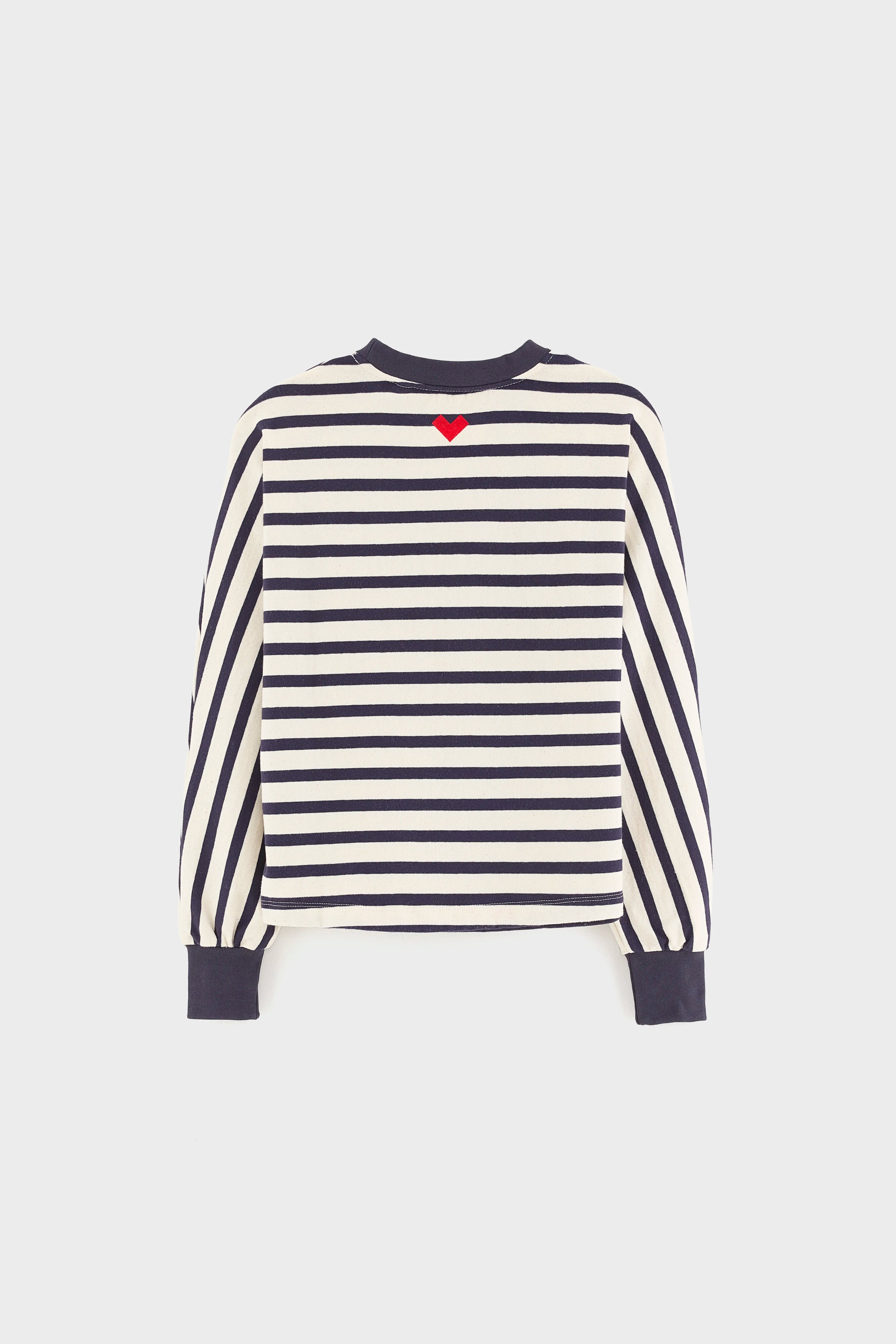 Favi Long-sleeve T-shirt - Navy / Off white For Girls | Bellerose