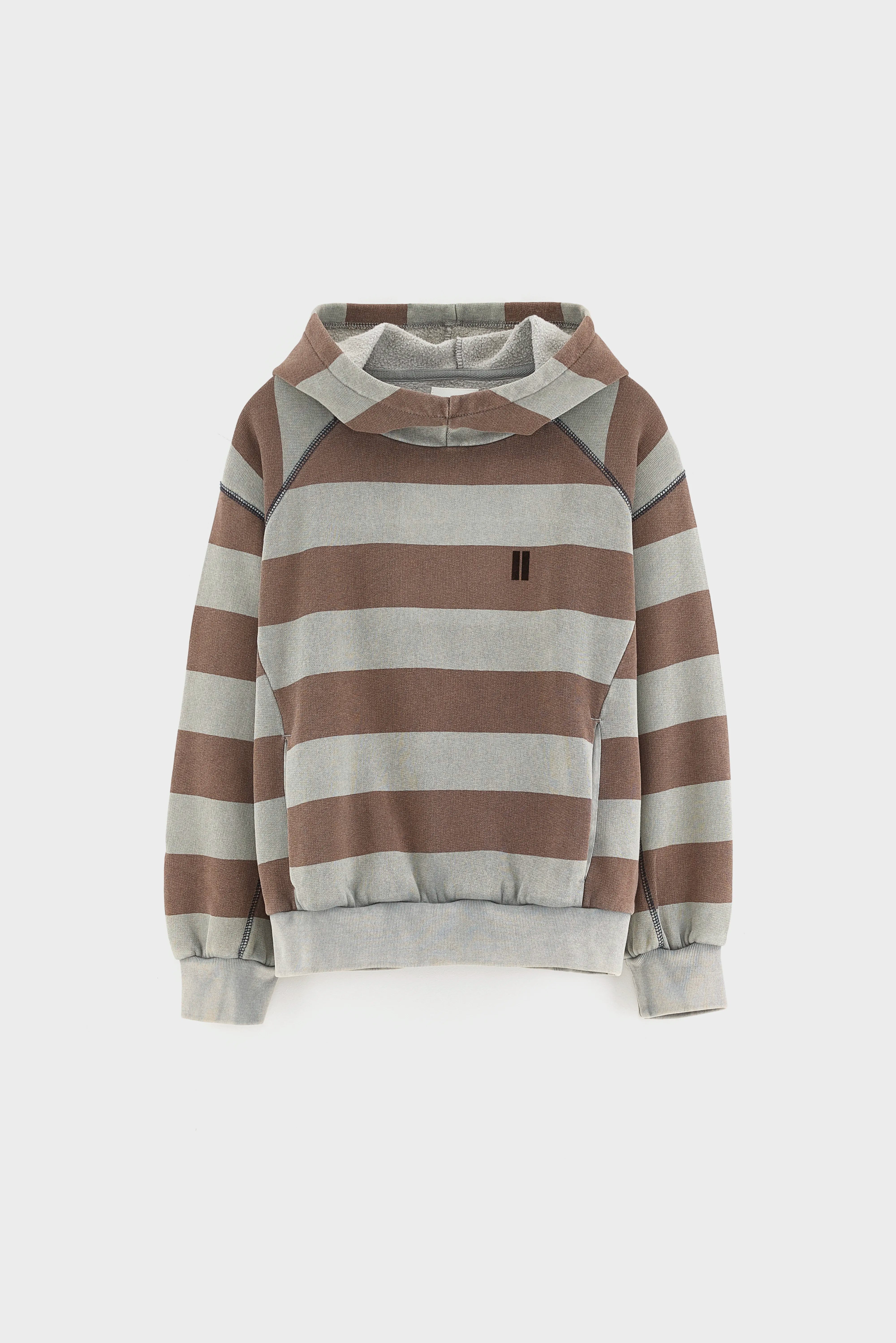 Sweatshirt À Capuche Décontracté Fletcher - Coffee / Jungle / Storm Pour Garçon | Bellerose