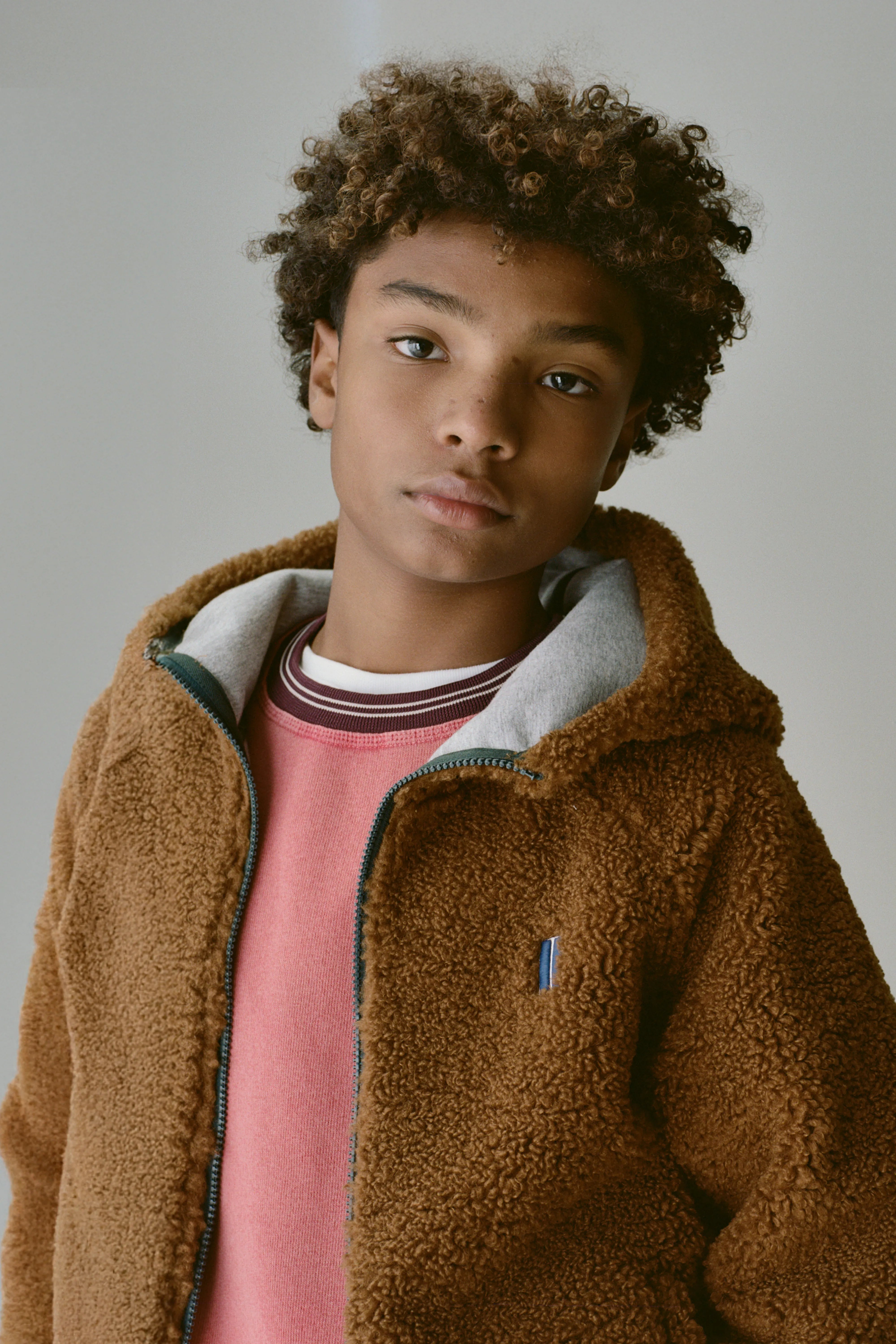 Japer Zip-up Hooded Jacket - Brown sugar For Boys | Bellerose