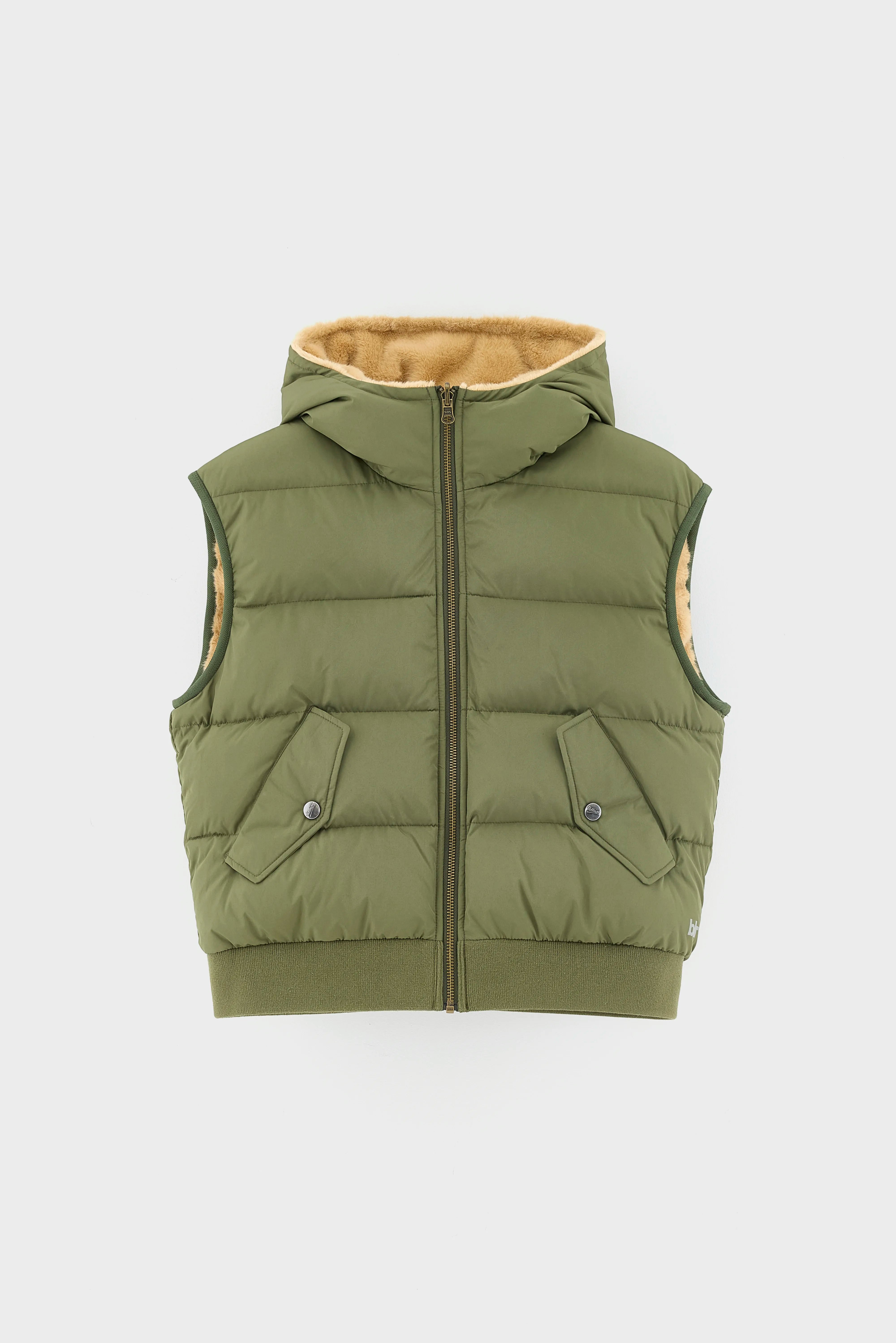 Herone Bodywarmer Met Capuchon - Army Voor Meisjes | Bellerose