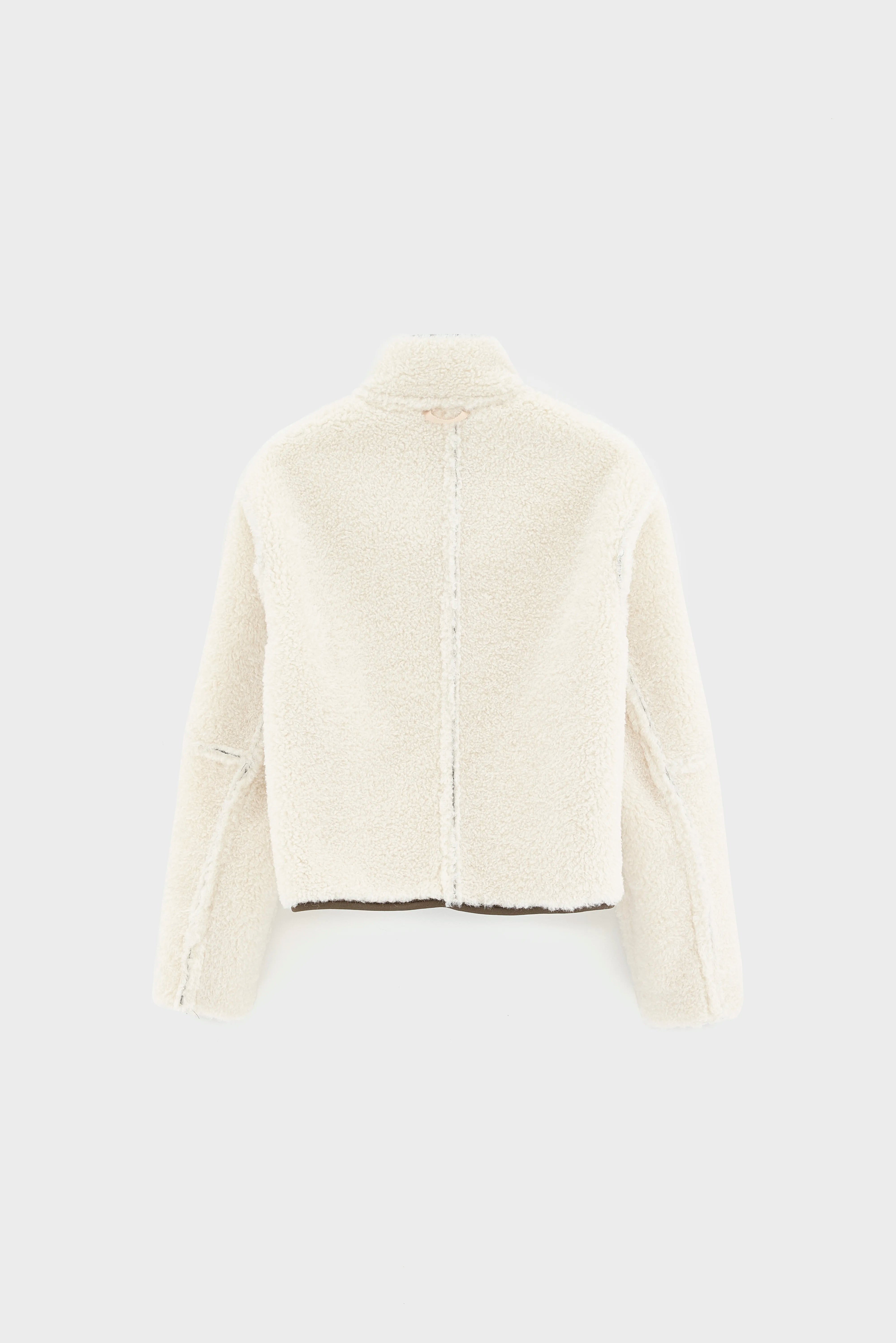 Jackie Shearling Jacket - Ecru / Sepia For Girls | Bellerose
