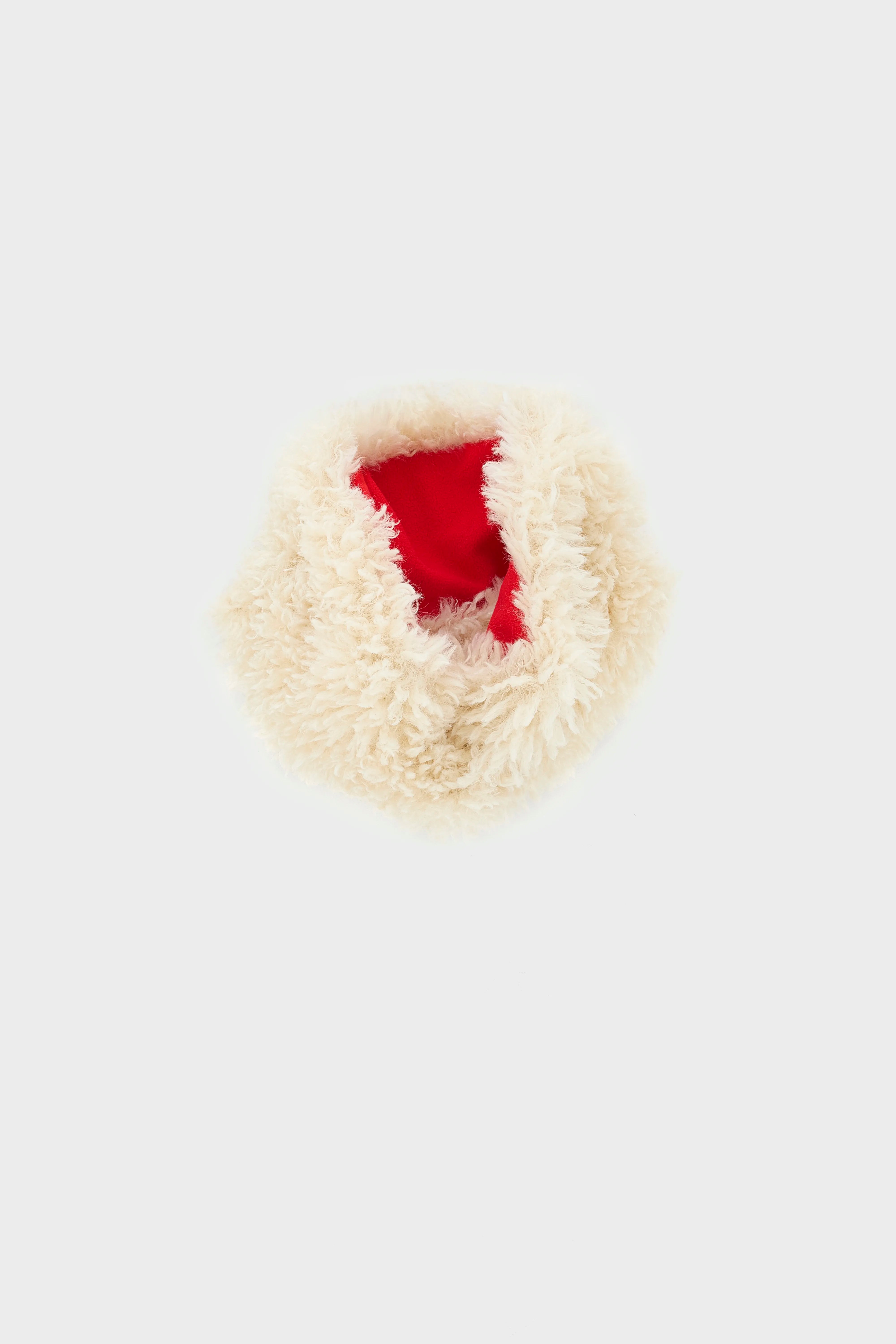 Jany Faux-shearling Colsjaal - Massai red / Swan Voor Meisjes | Bellerose