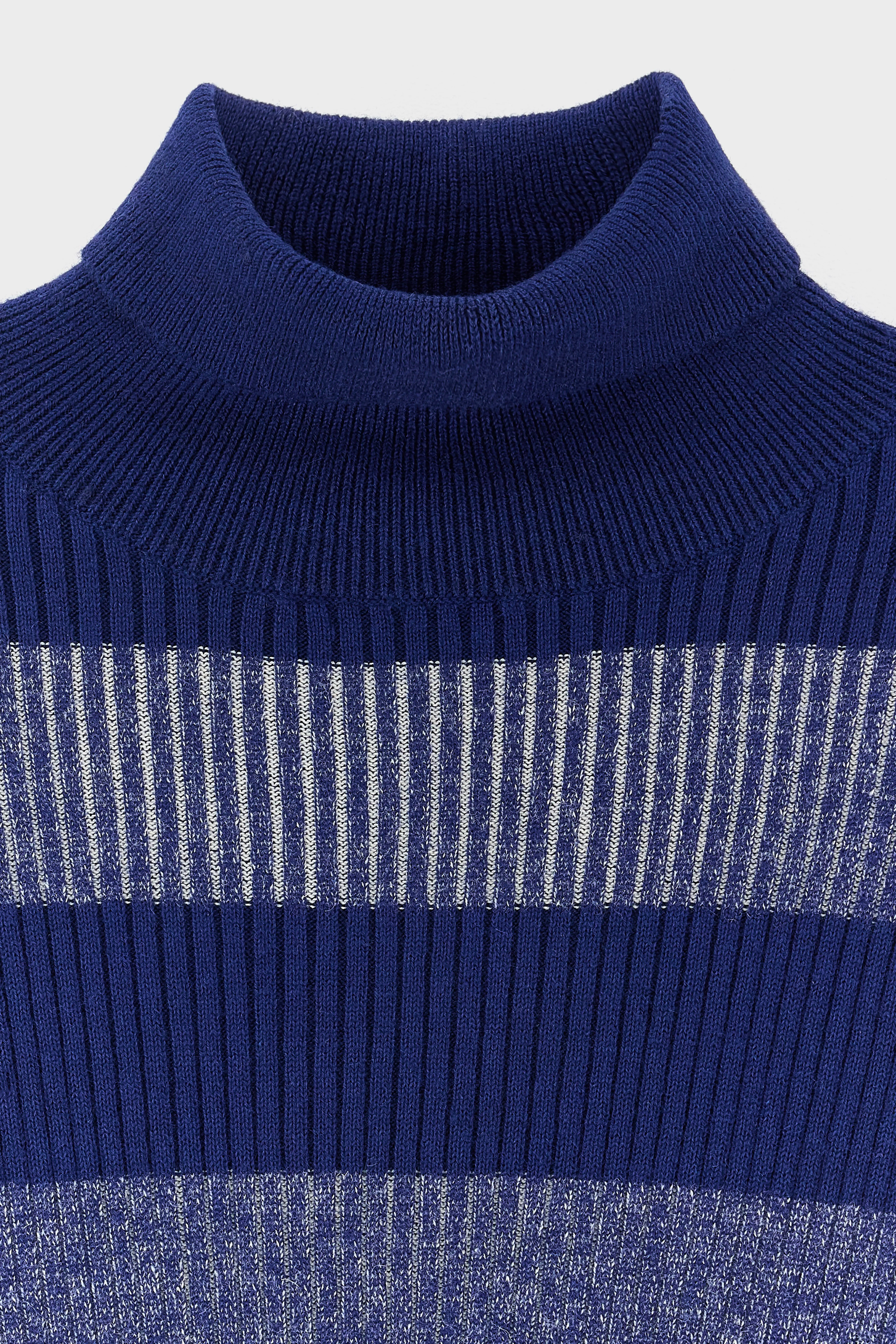 Pull col roulé slim Gerza (262 / G / STRIPE B)