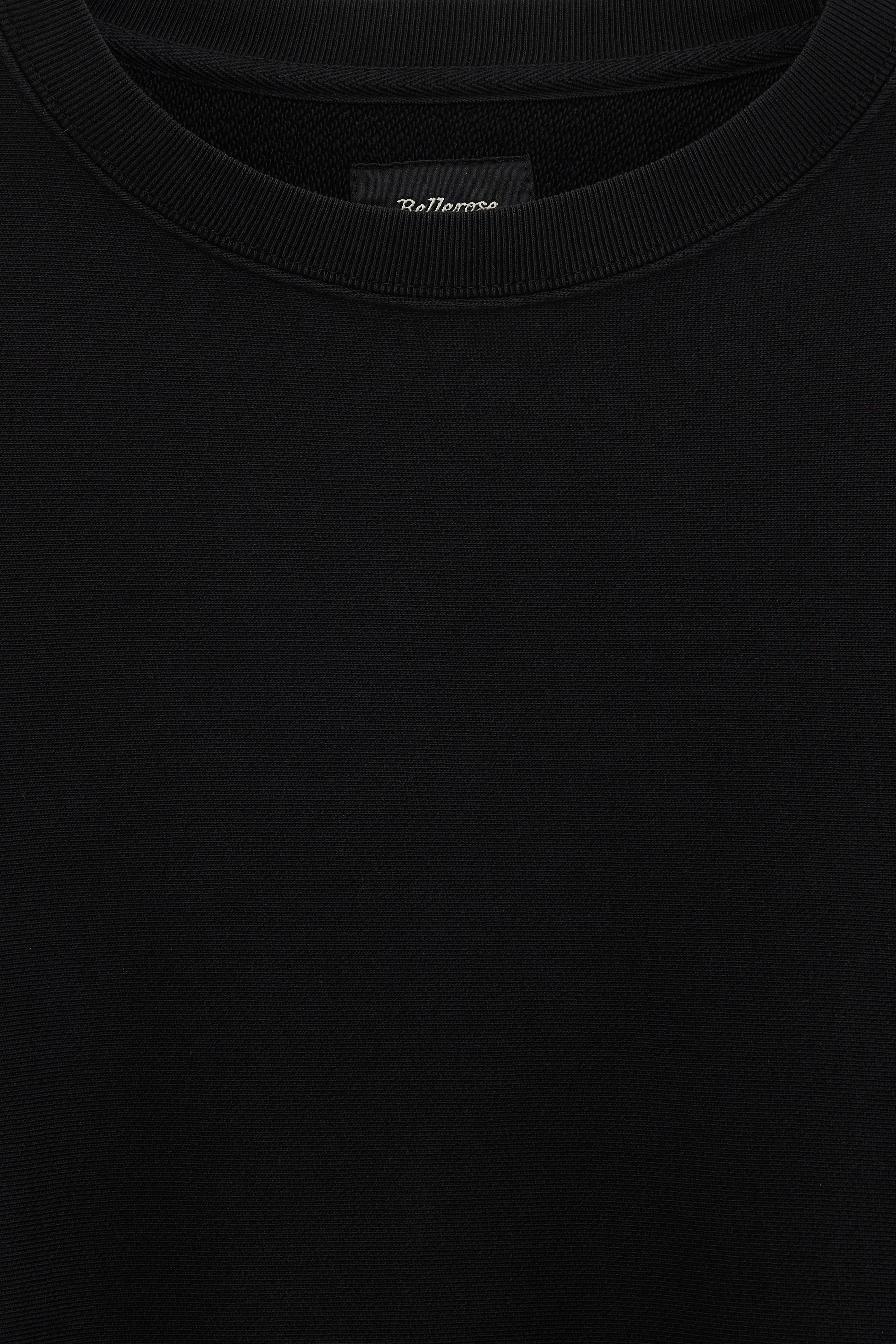 Flake Crew-neck Sweatshirt - Black For Men | Bellerose