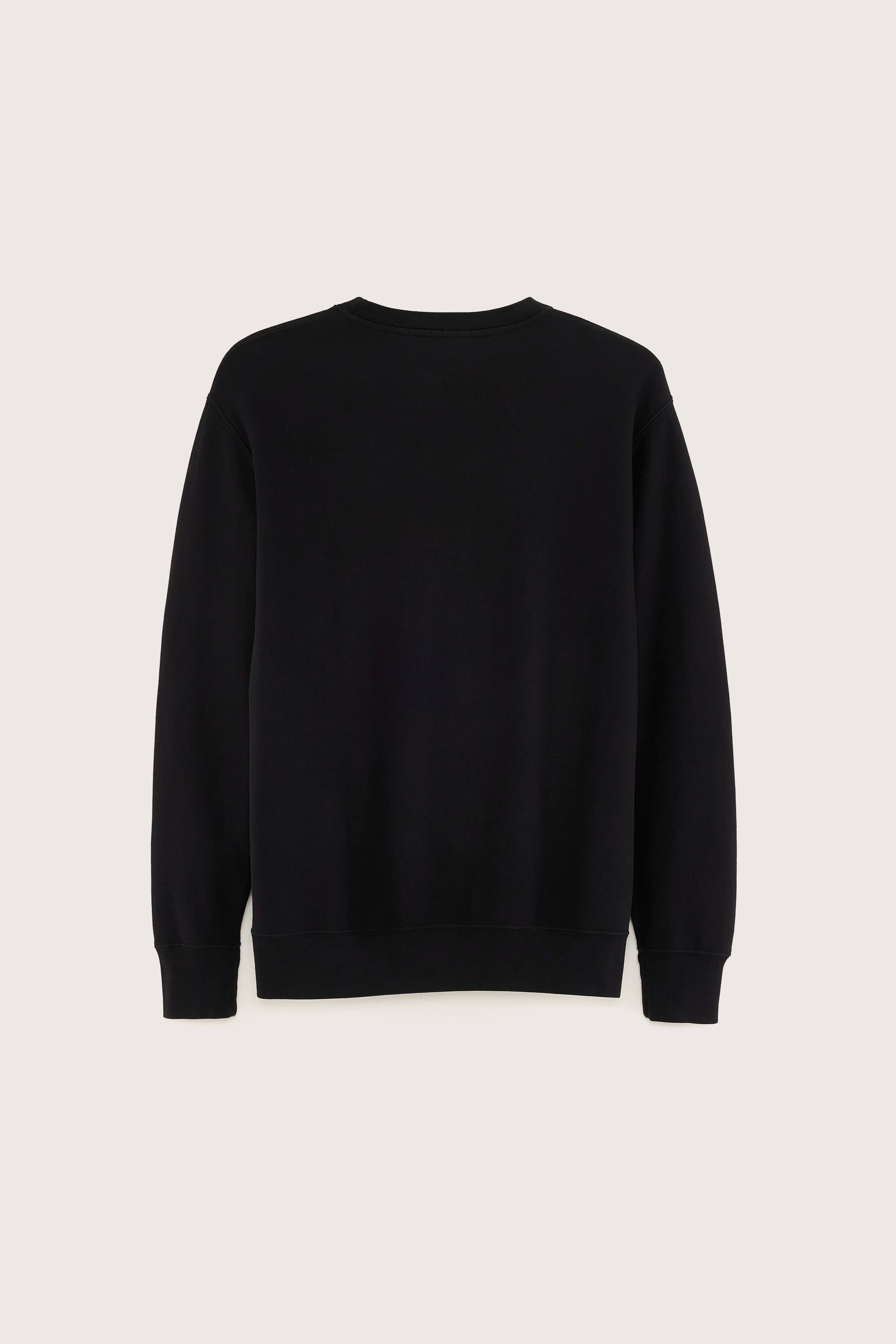 Flake Crew-neck Sweatshirt - Black For Men | Bellerose