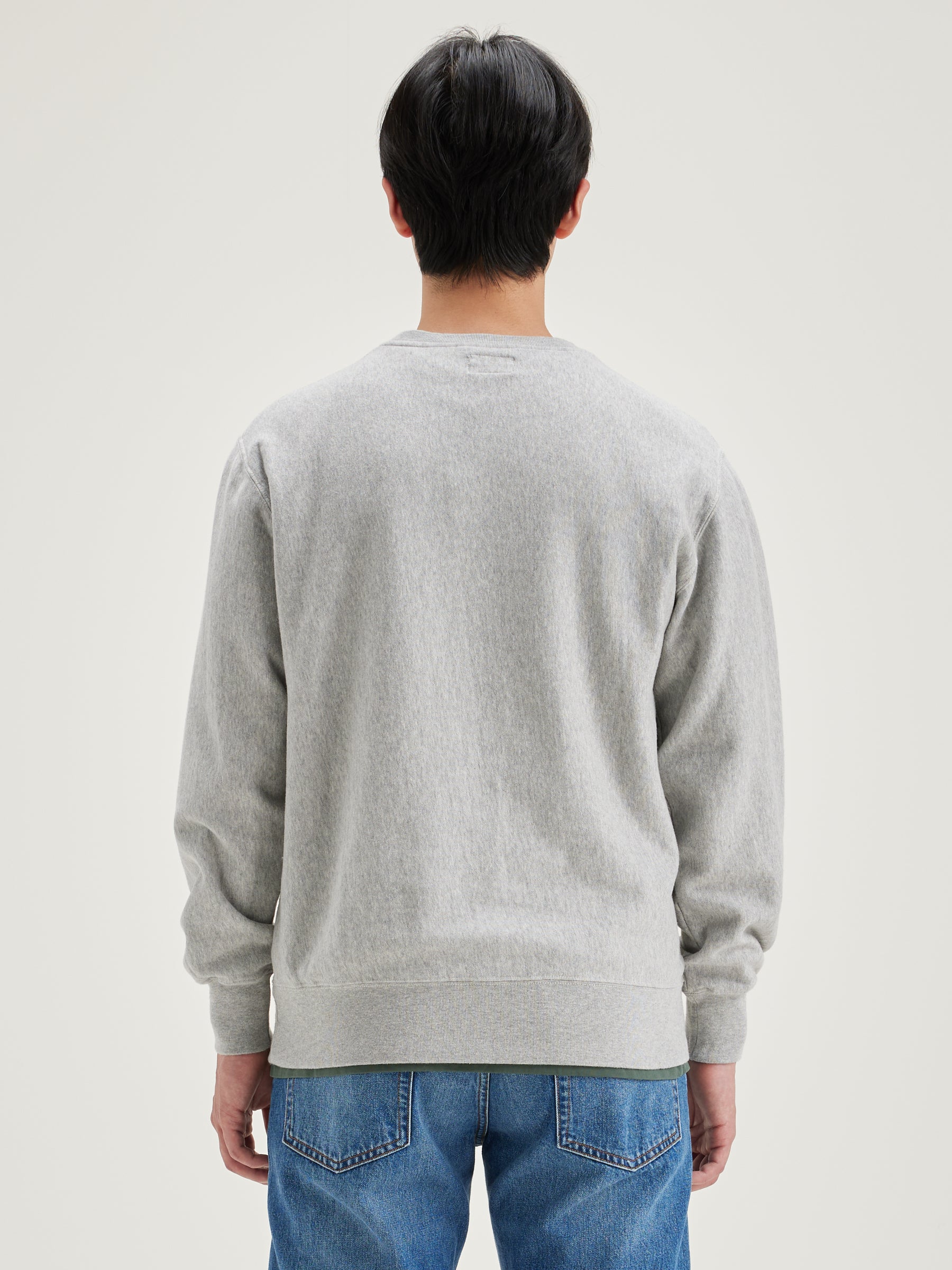 Flake Crew-neck Sweatshirt - Heather grey For Men | Bellerose