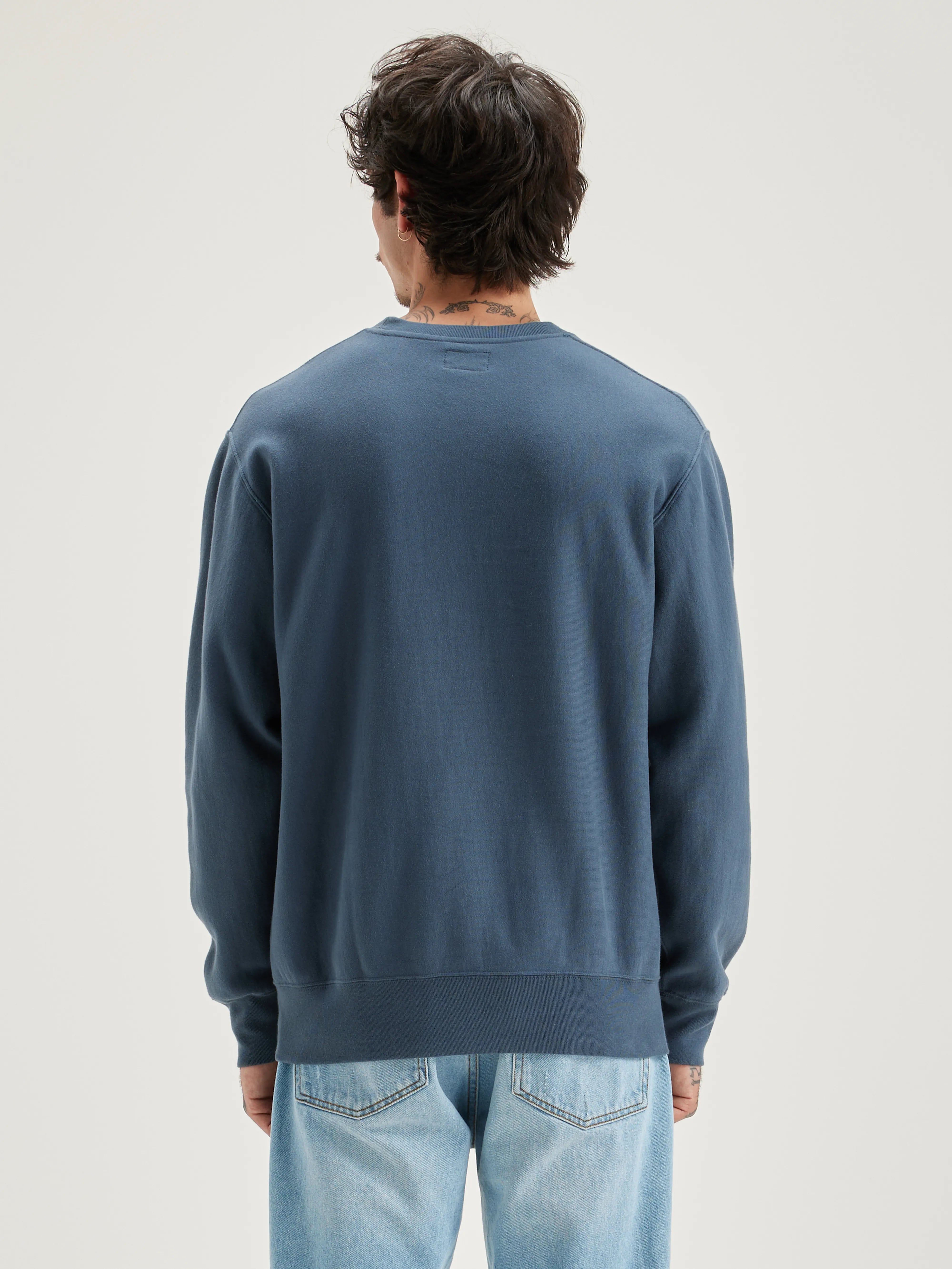 Flake Ronde Hals Sweatshirt - Dove Voor Heren | Bellerose