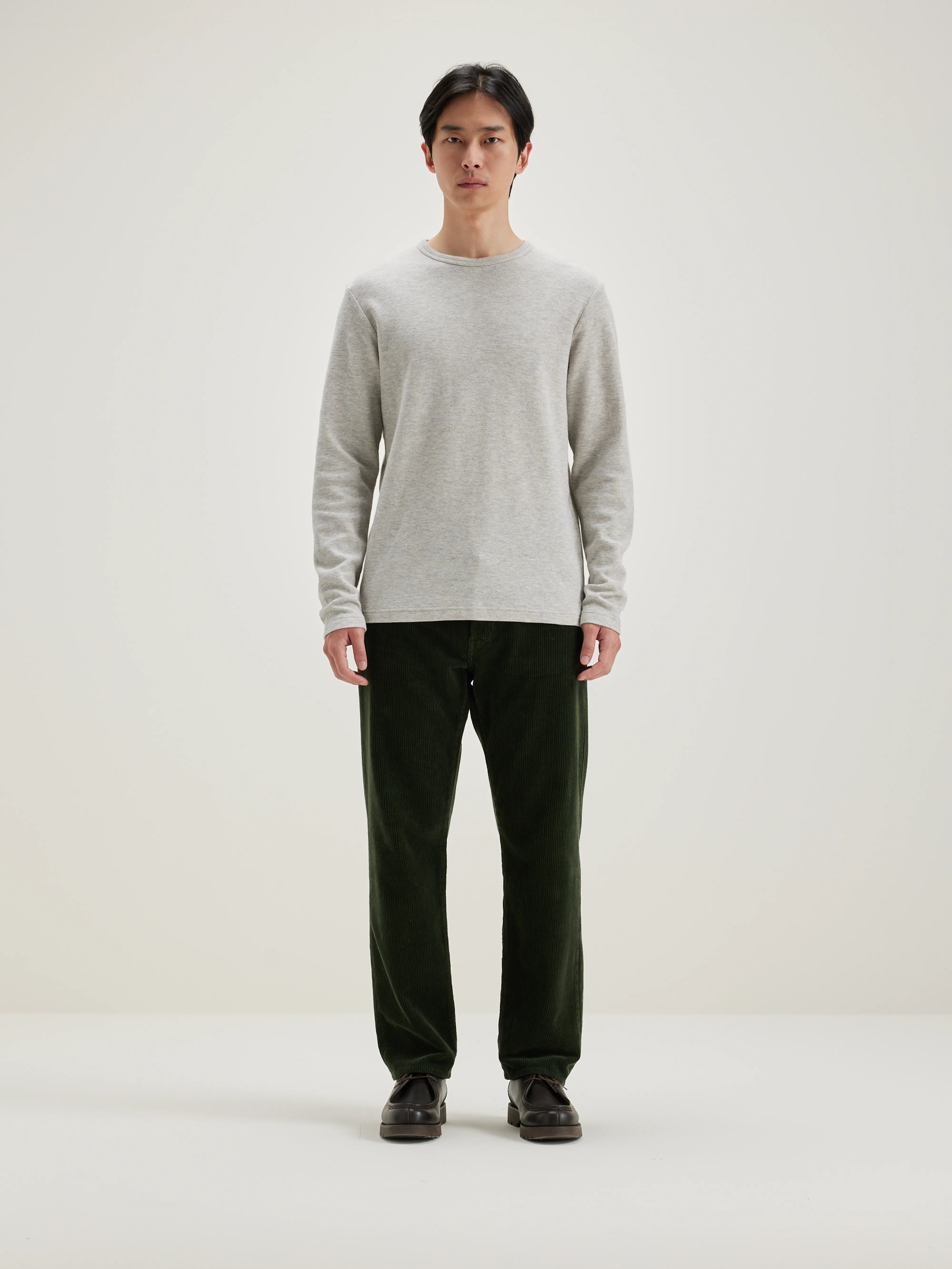 Fresh Lange Mouwen T-shirt - Heather grey Voor Heren | Bellerose