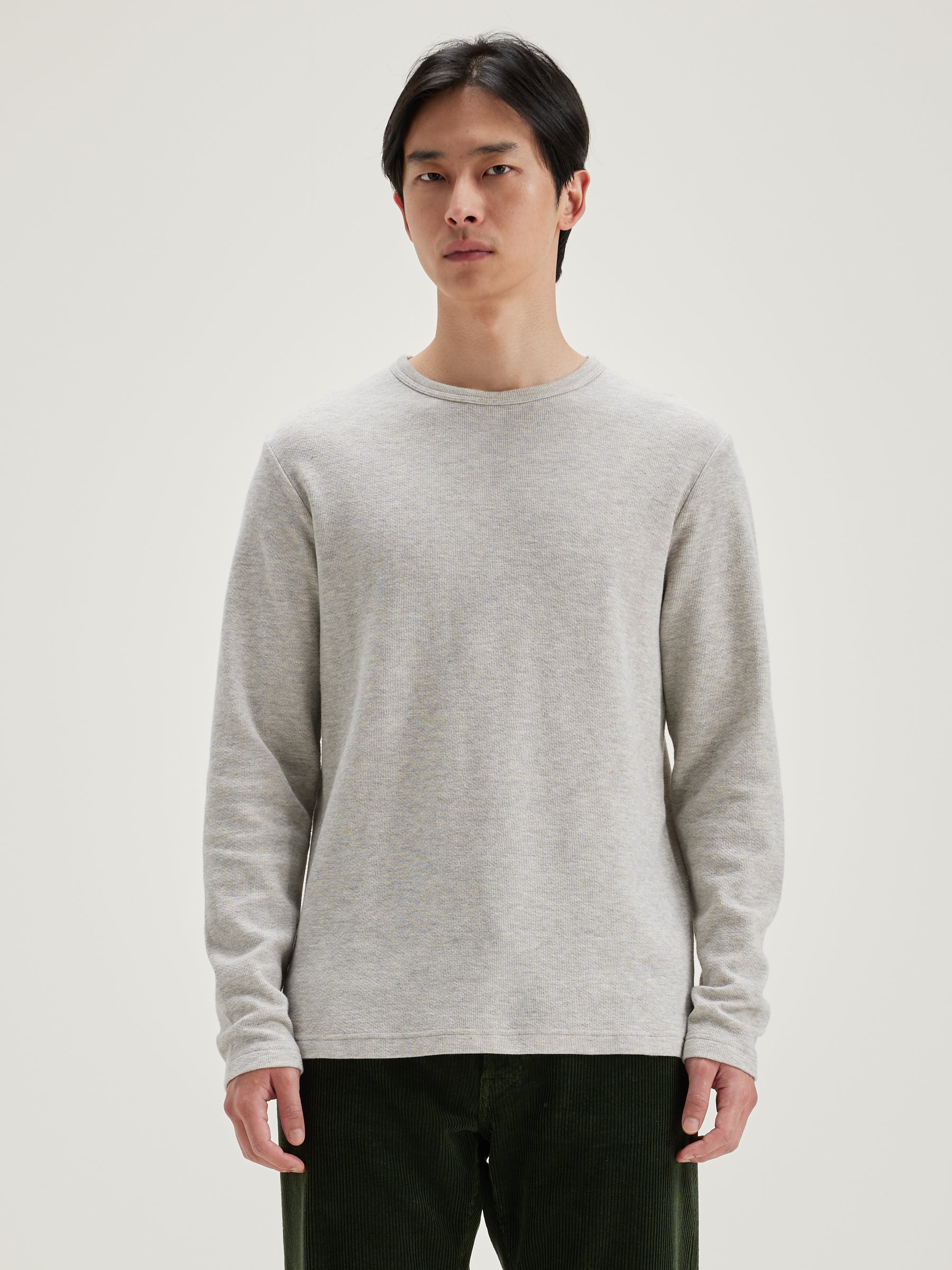 Fresh Lange Mouwen T-shirt - Heather grey Voor Heren | Bellerose