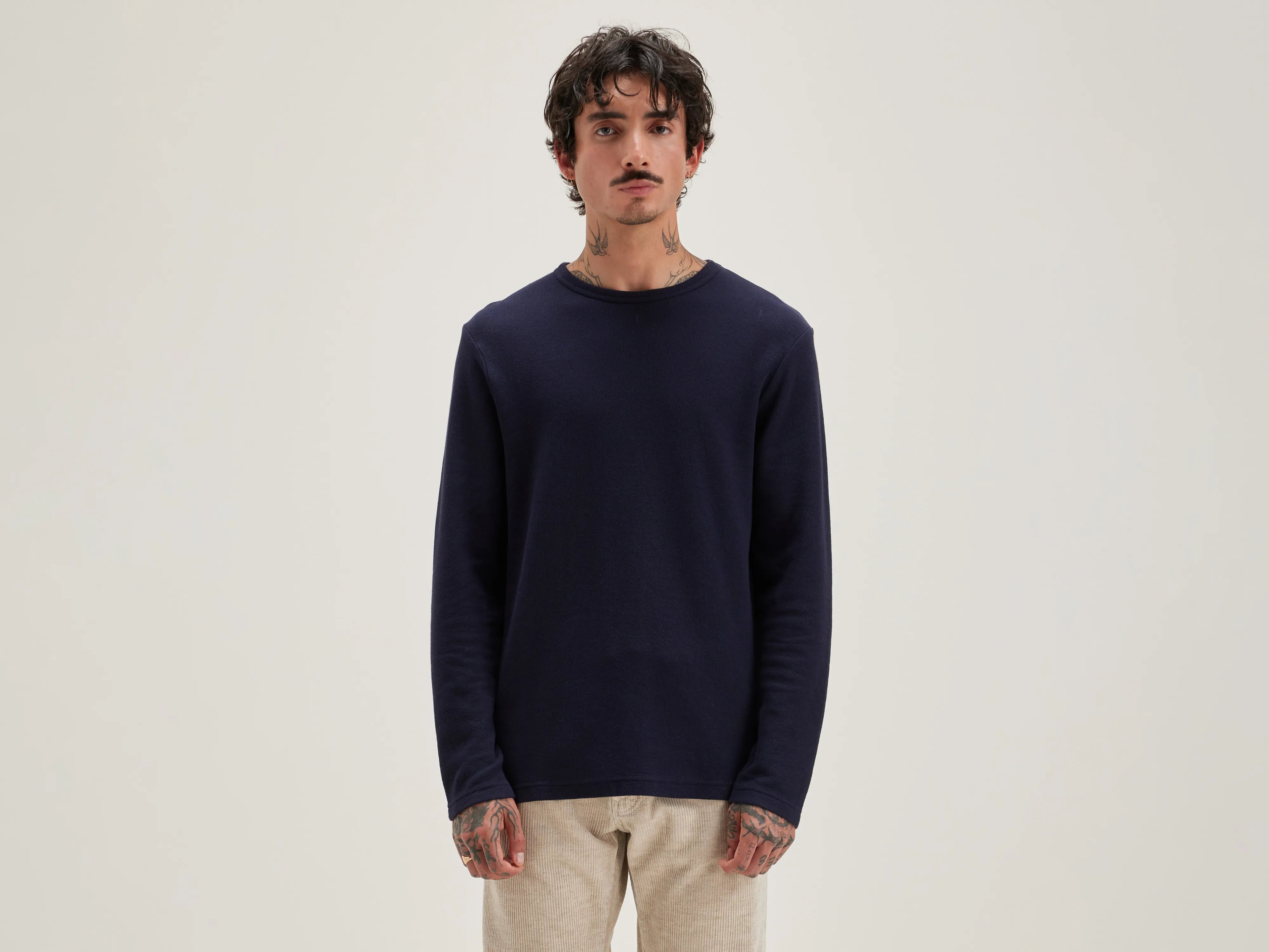 Fresh long-sleeve t-shirt (242 / M / NAVY)