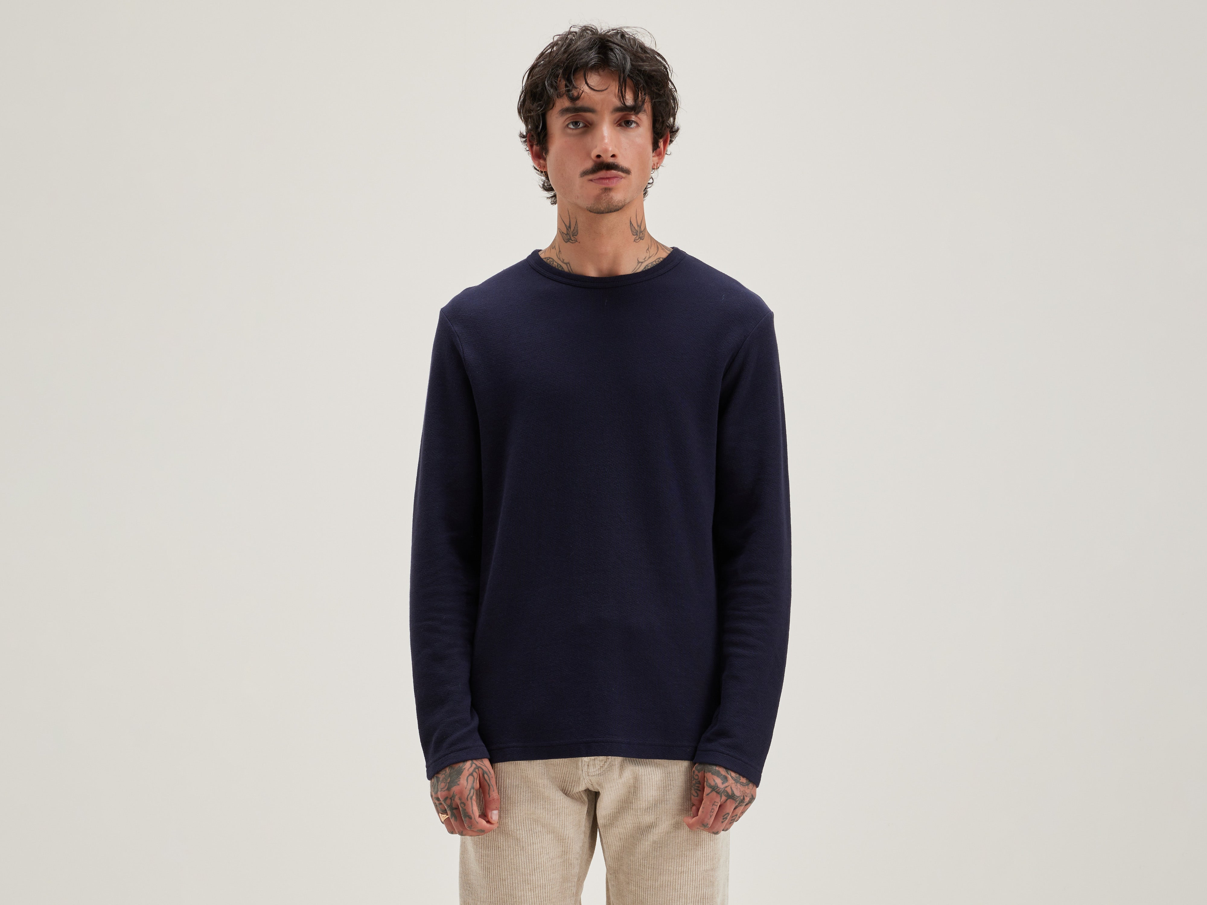 Fresh lange mouwen t-shirt (242 / M / NAVY)