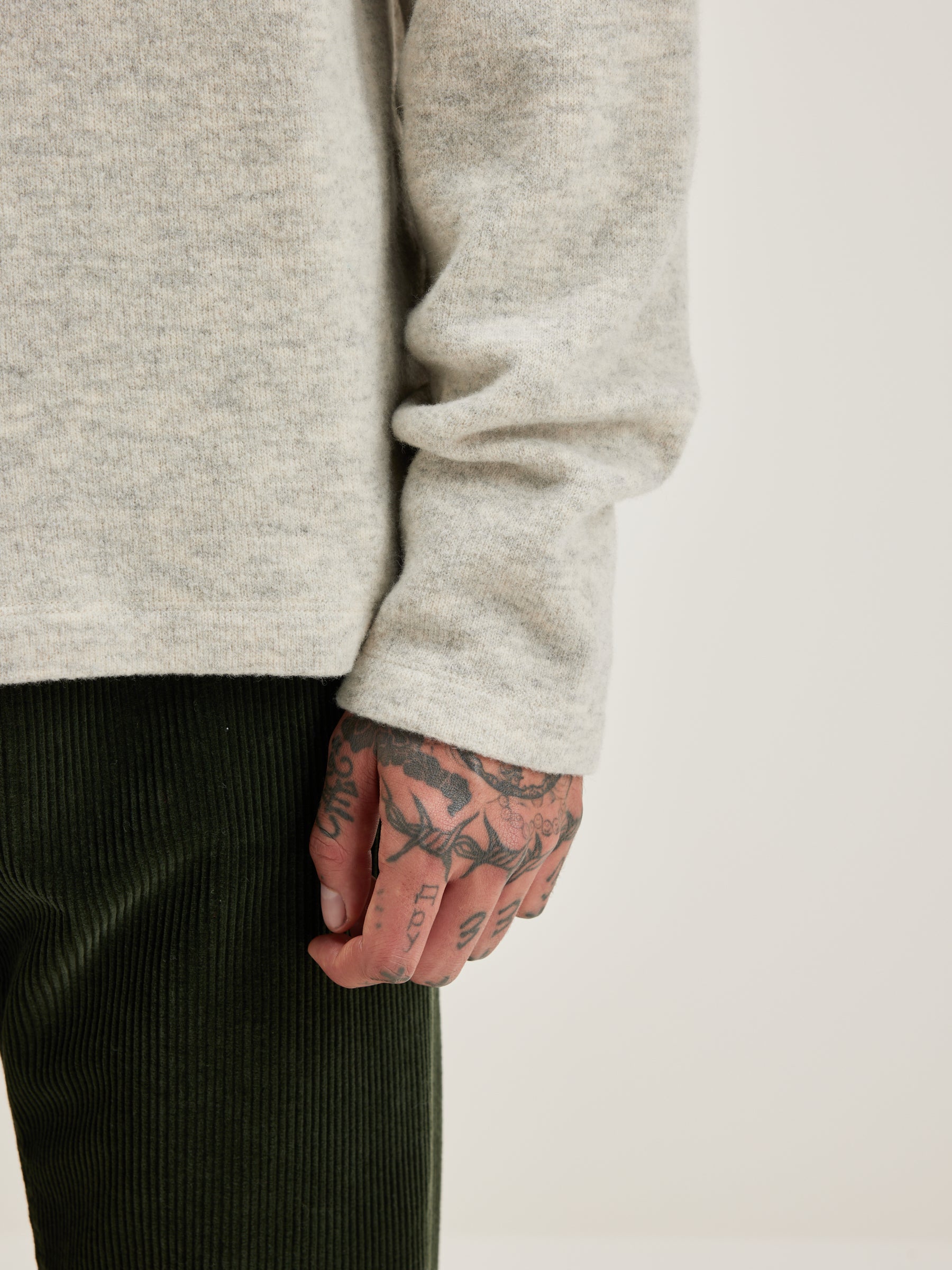 Sweatshirt Col Rond Velo - Heather grey Pour Homme | Bellerose