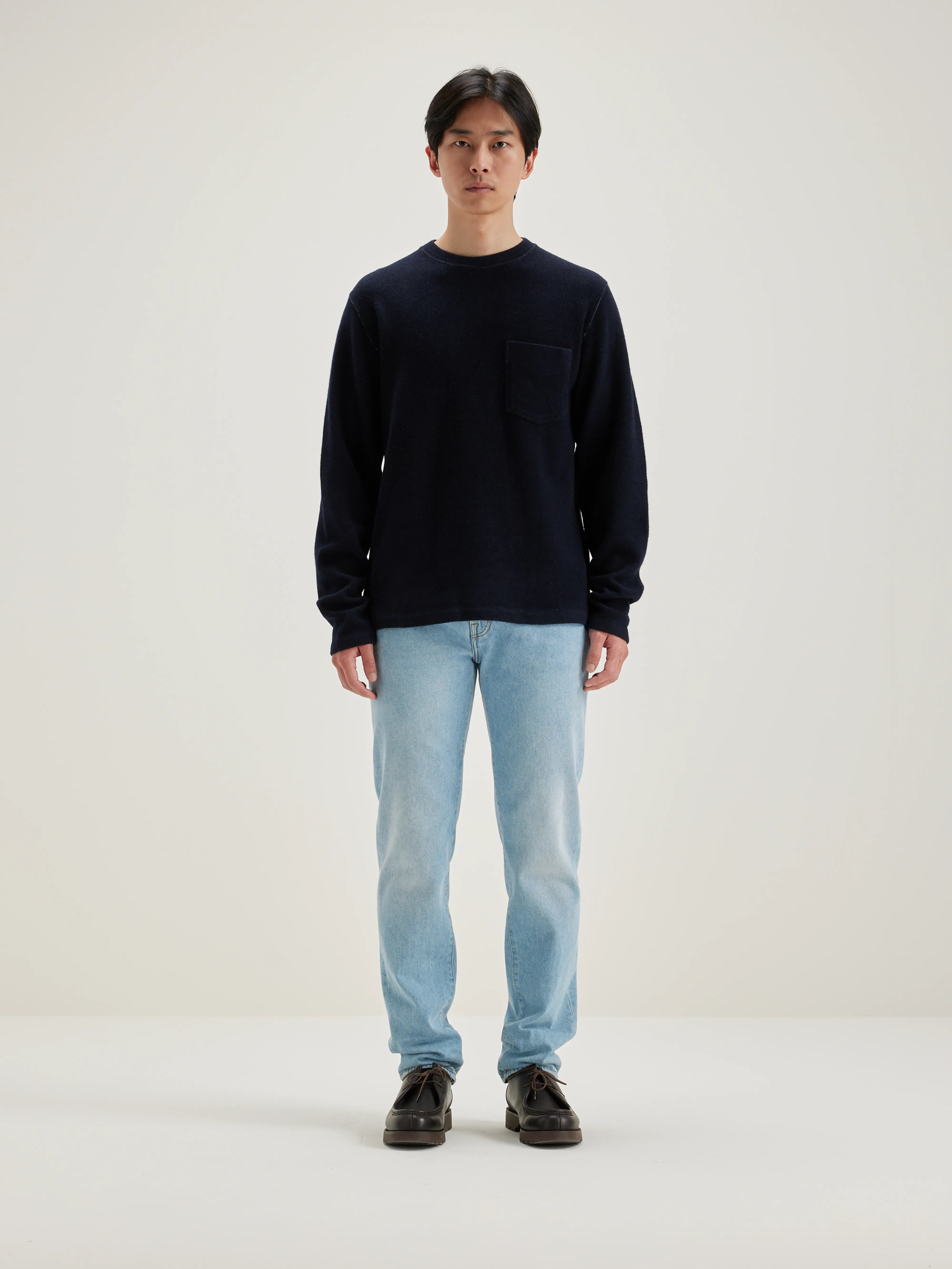 Sweatshirt Col Rond Velo - Myosotis Pour Homme | Bellerose