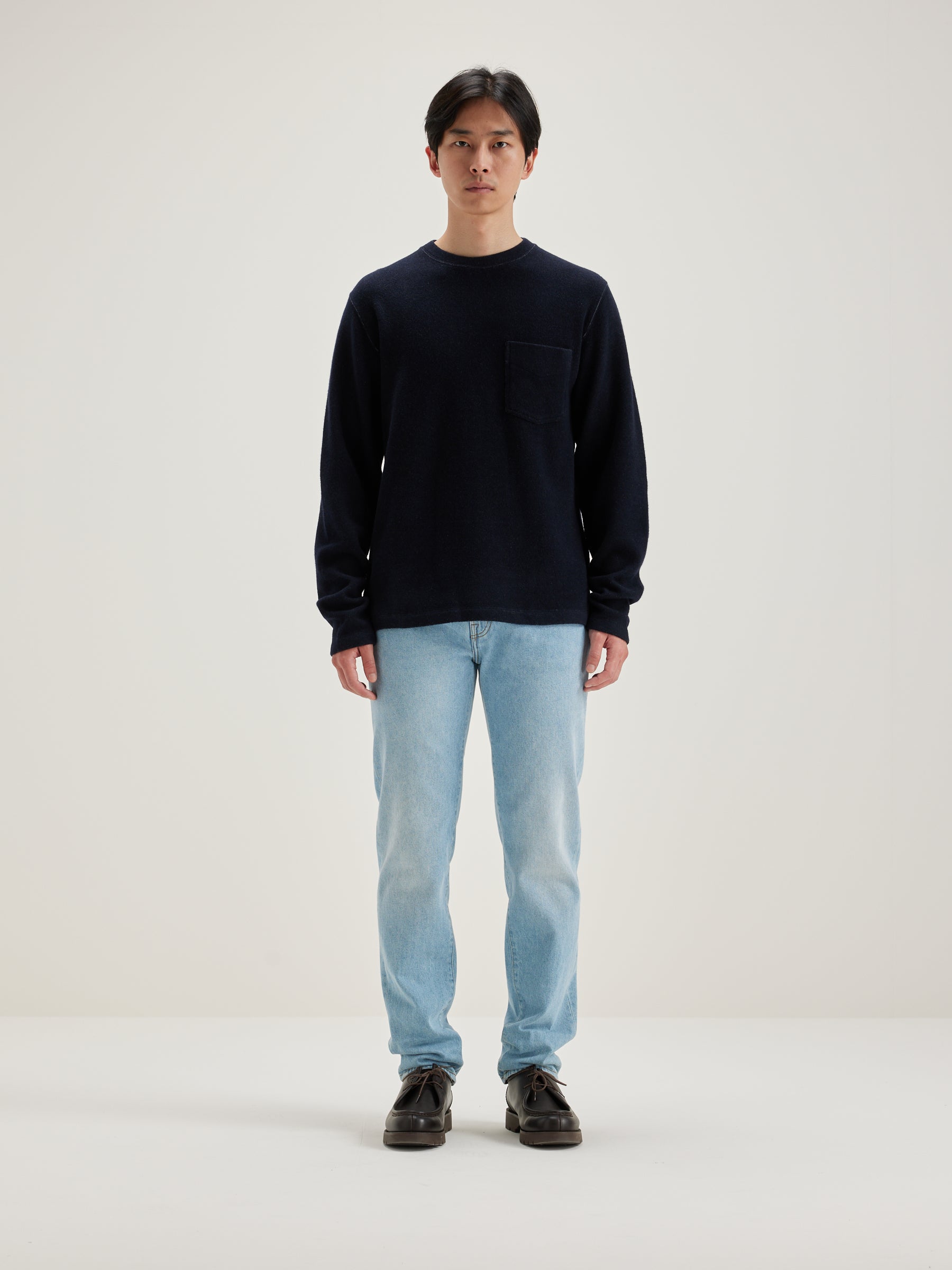 Velo Crew-neck Sweatshirt - Myosotis For Men | Bellerose