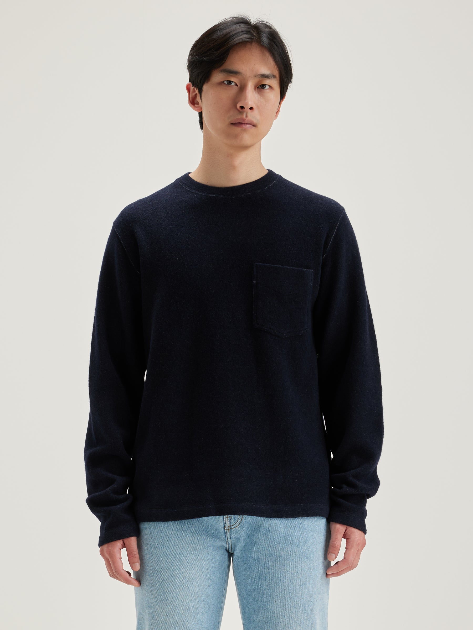 Velo Crew-neck Sweatshirt - Myosotis For Men | Bellerose