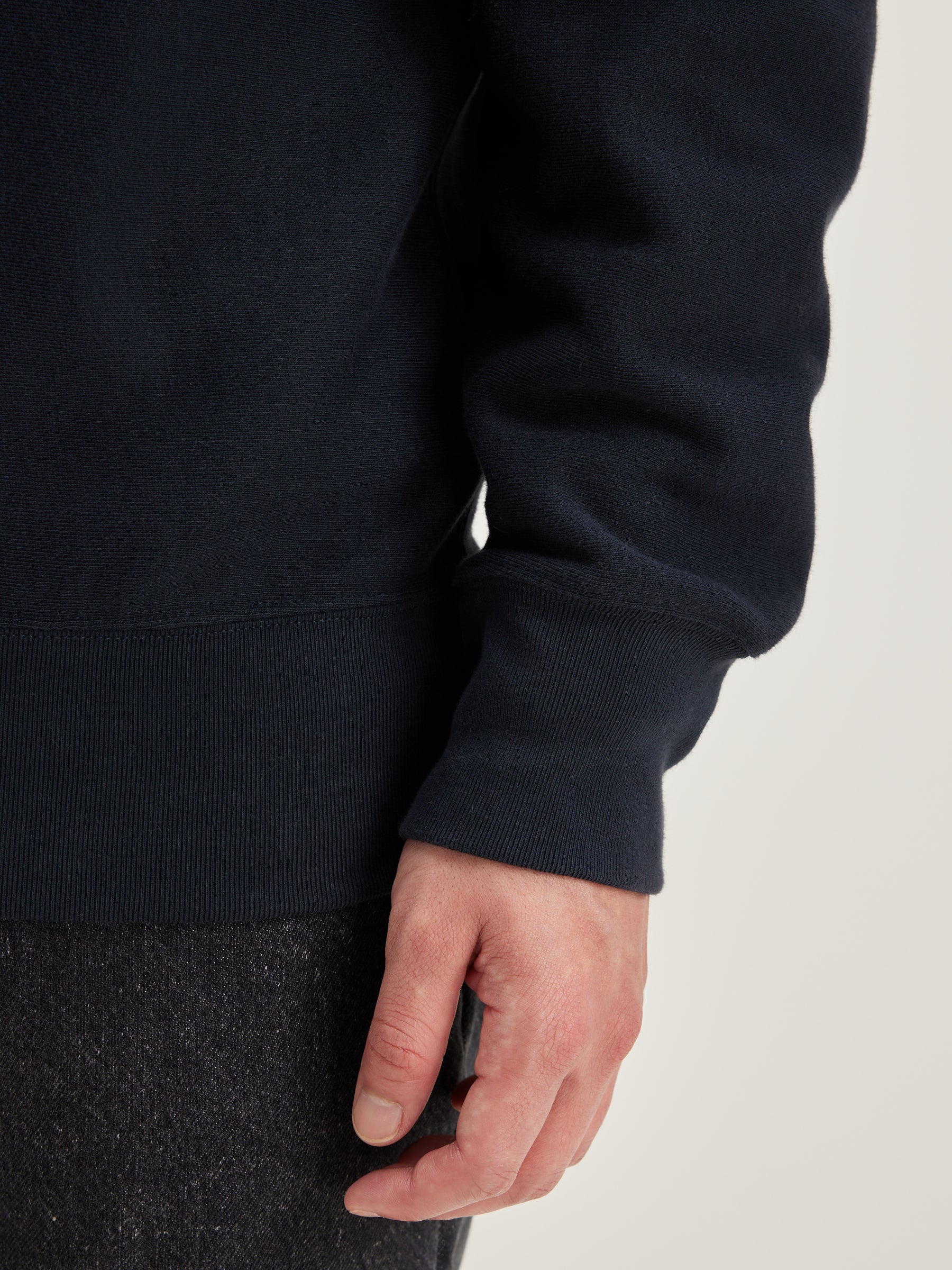 Flake crew-neck sweatshirt (242 / M / NAVY)