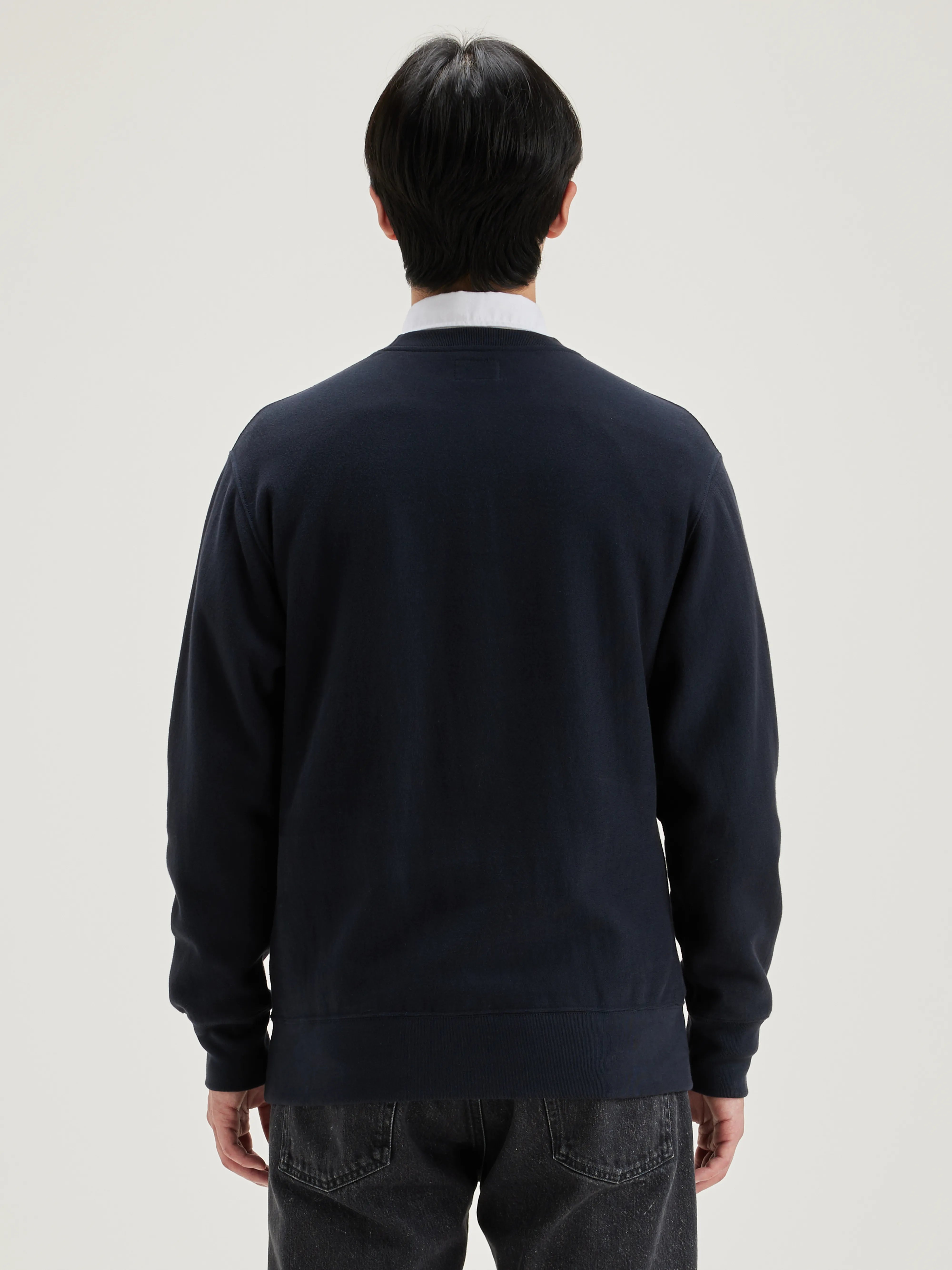 Flake Ronde Hals Sweatshirt - Navy Voor Heren | Bellerose