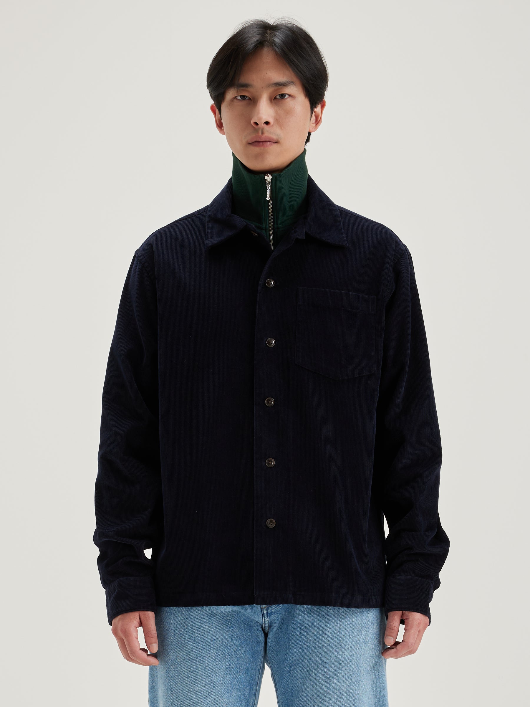 Goney Corduroy Overshirt - Navy For Men | Bellerose