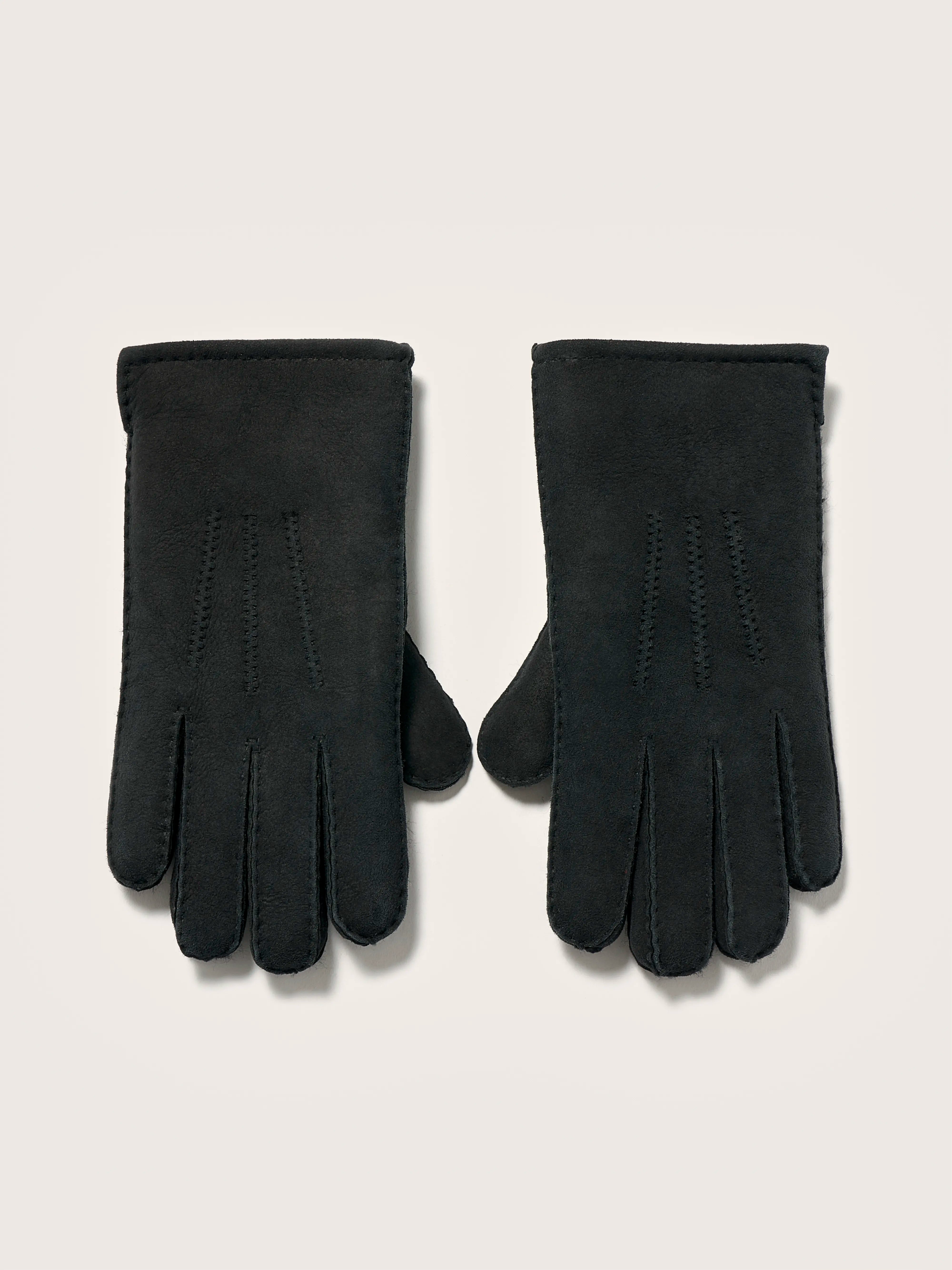 Ganam Leather Gloves - Black For Men | Bellerose