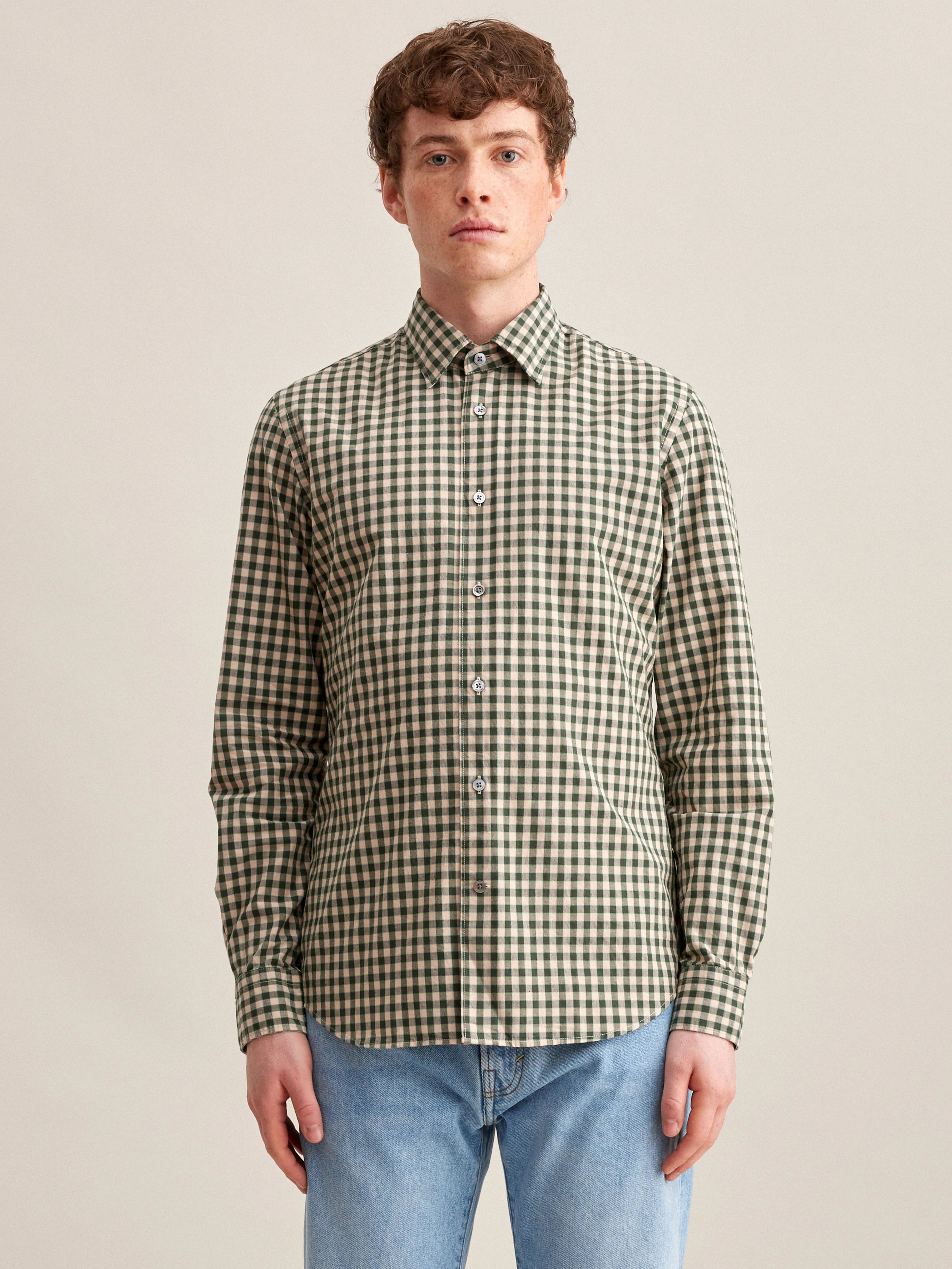 Gabe Shirt - Ecru / Olive For Men | Bellerose