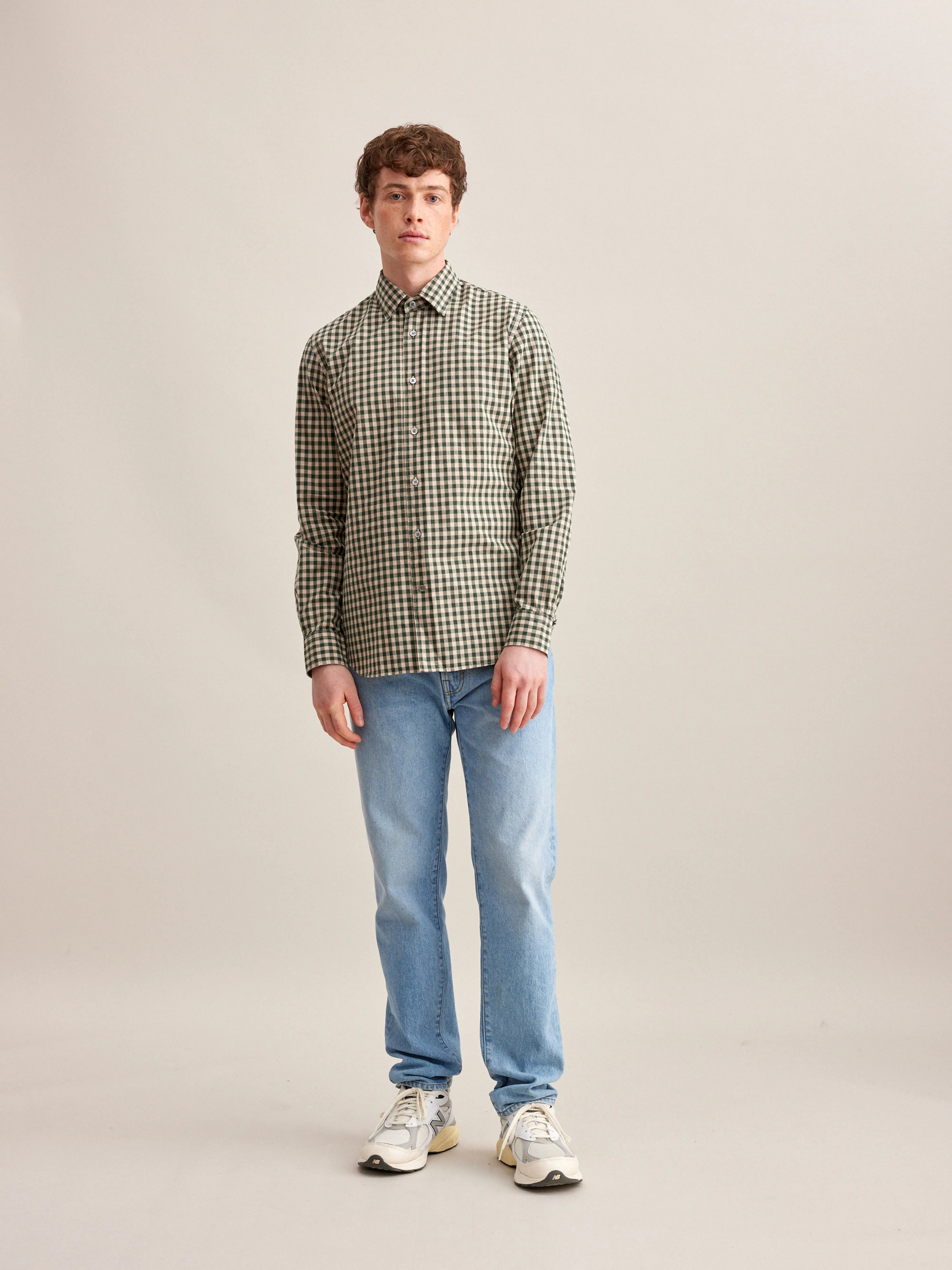 Gabe Shirt - Ecru / Olive For Men | Bellerose