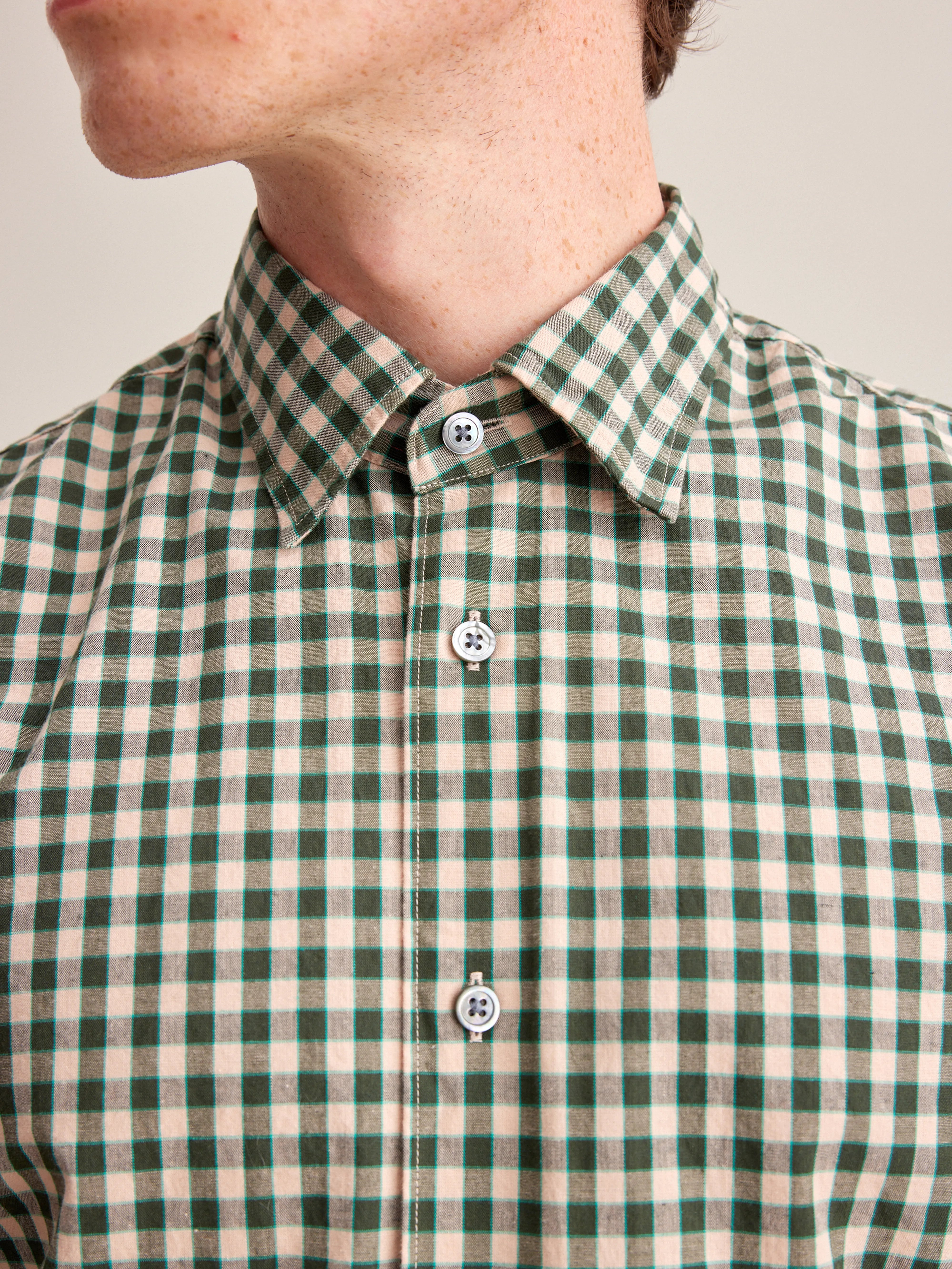 Gabe Shirt - Ecru / Olive For Men | Bellerose