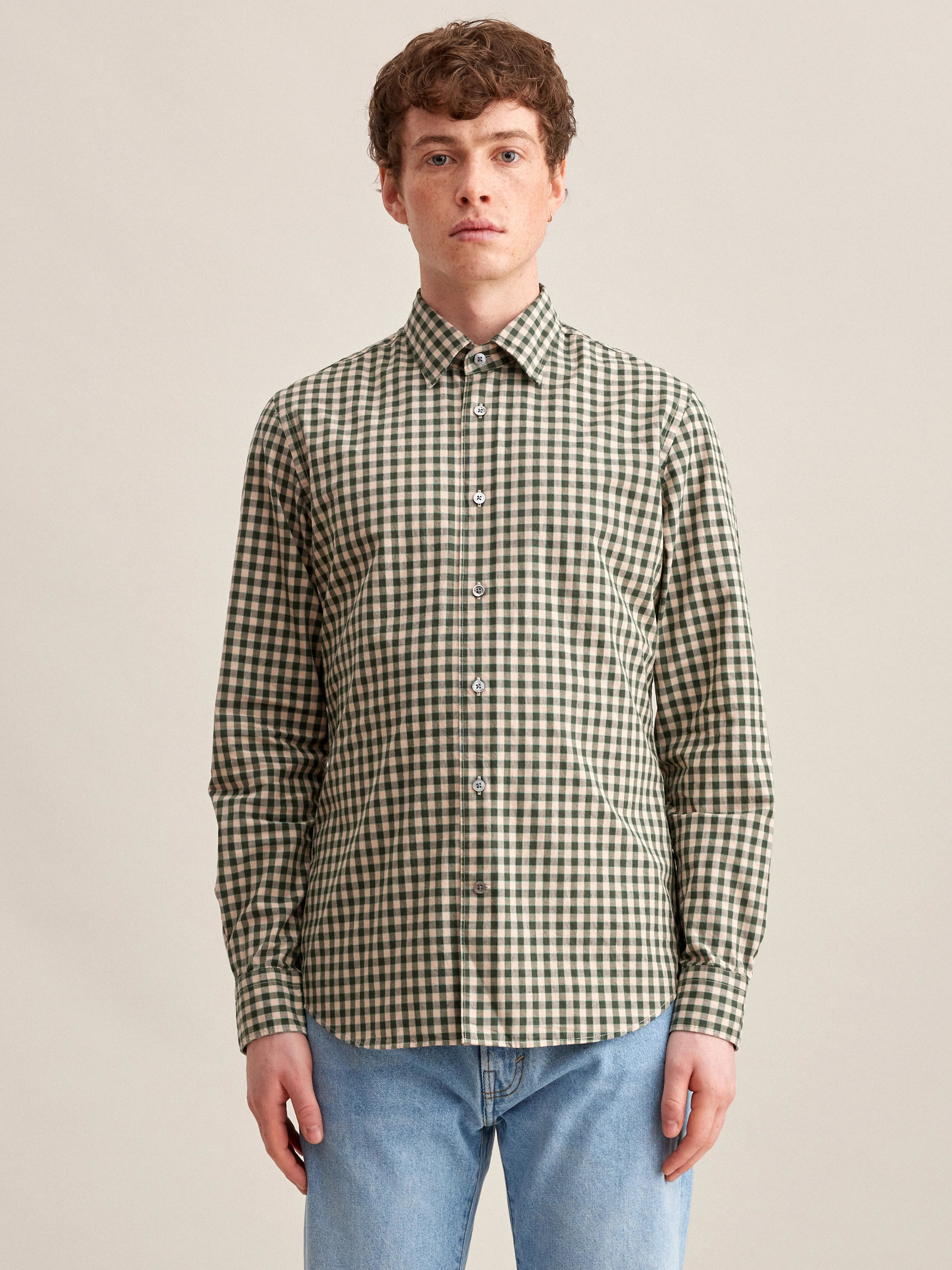 Chemise Gabe - Ecru / Olive Pour Homme | Bellerose