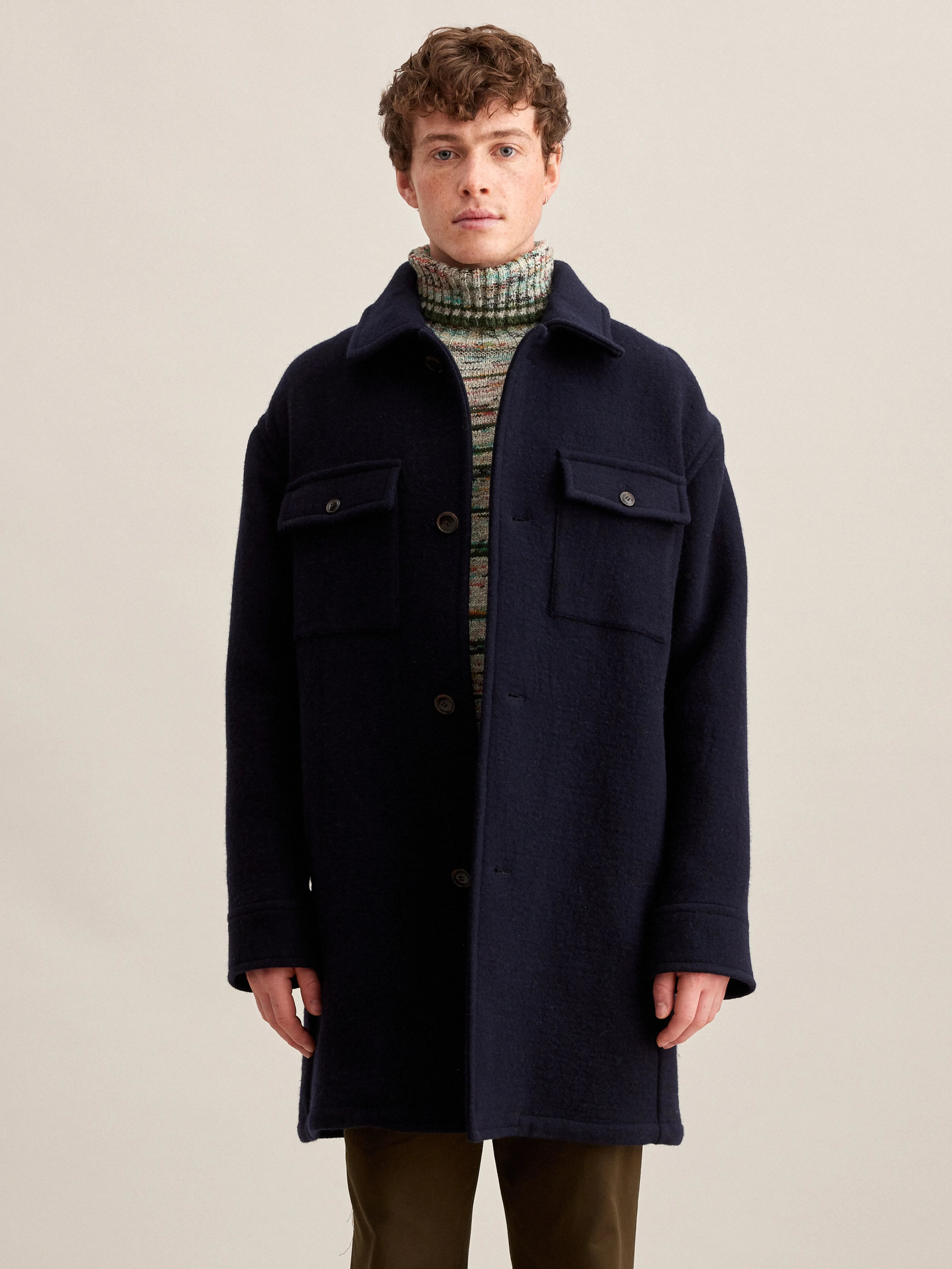 Viking Coat - America / Dark olive For Men | Bellerose