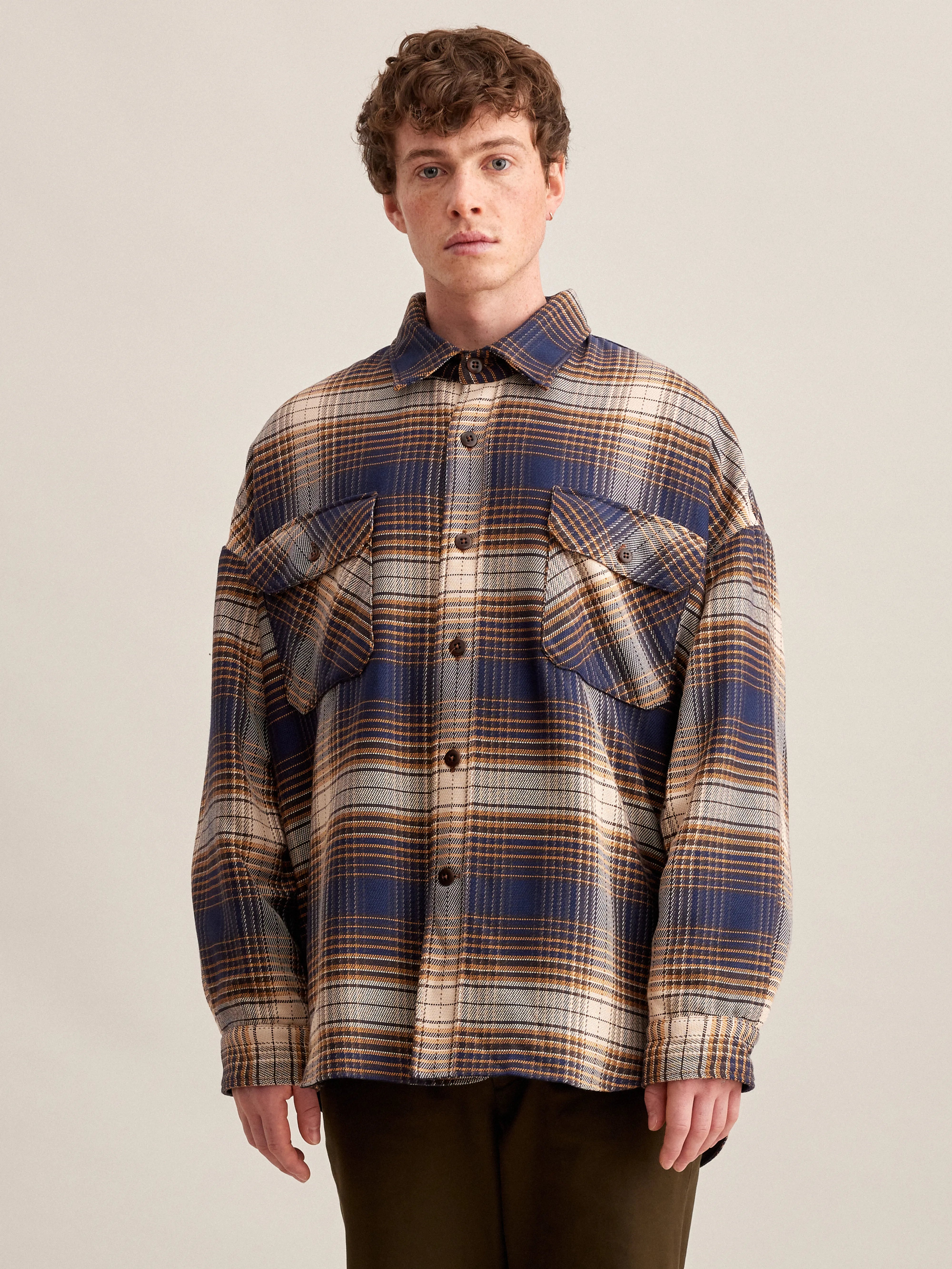 Lowe Overshirt - America / British khaki For Men | Bellerose