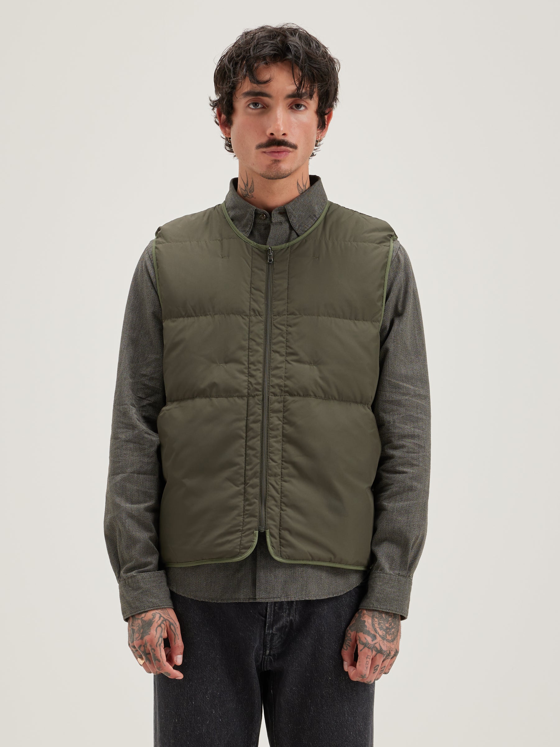 Veste Sans Manches Hoch - Dark olive Pour Homme | Bellerose