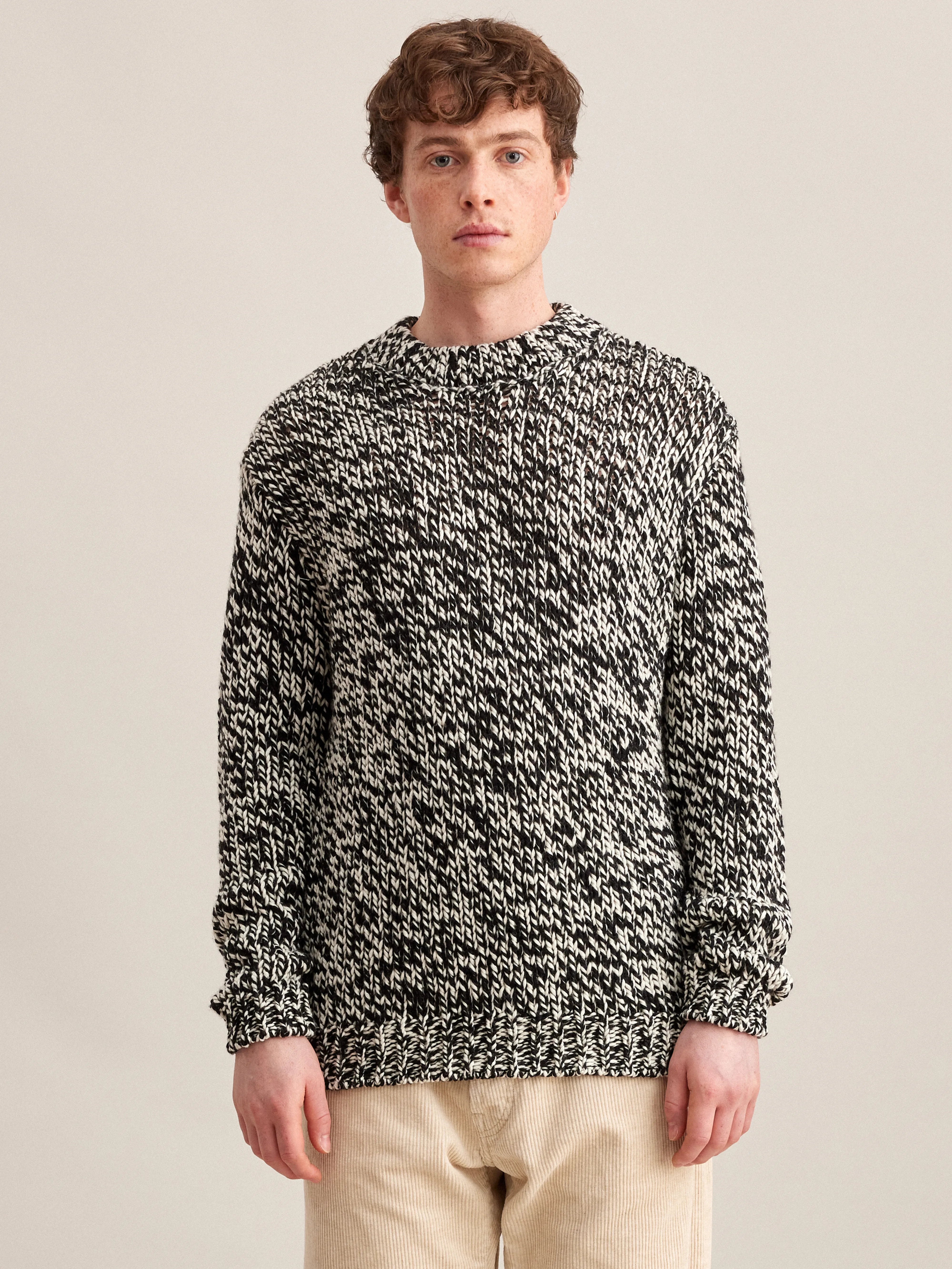 Pull Nobbe - Off black / White Pour Homme | Bellerose