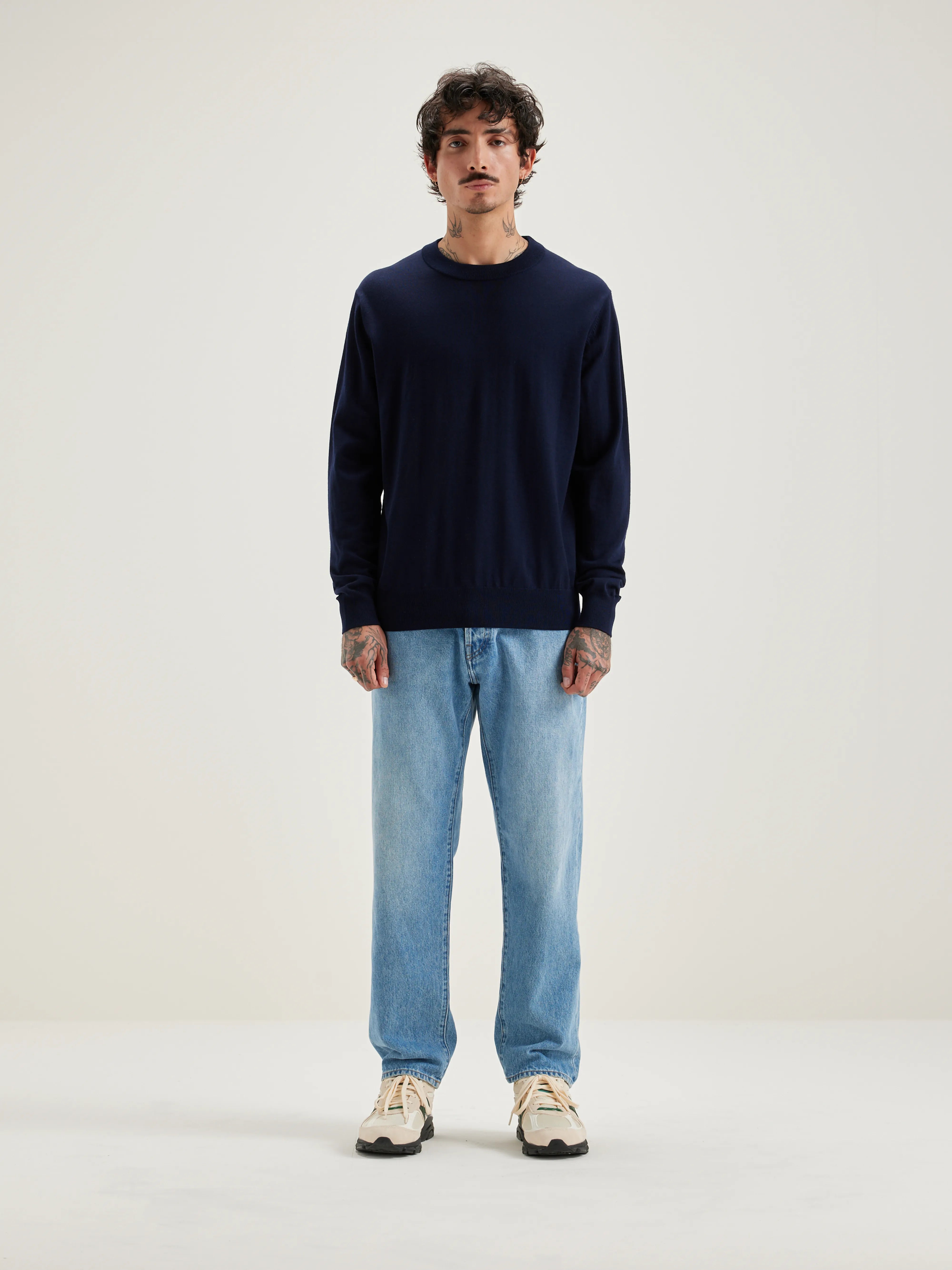 Pull Col Rond Dilliv - Navy Pour Homme | Bellerose