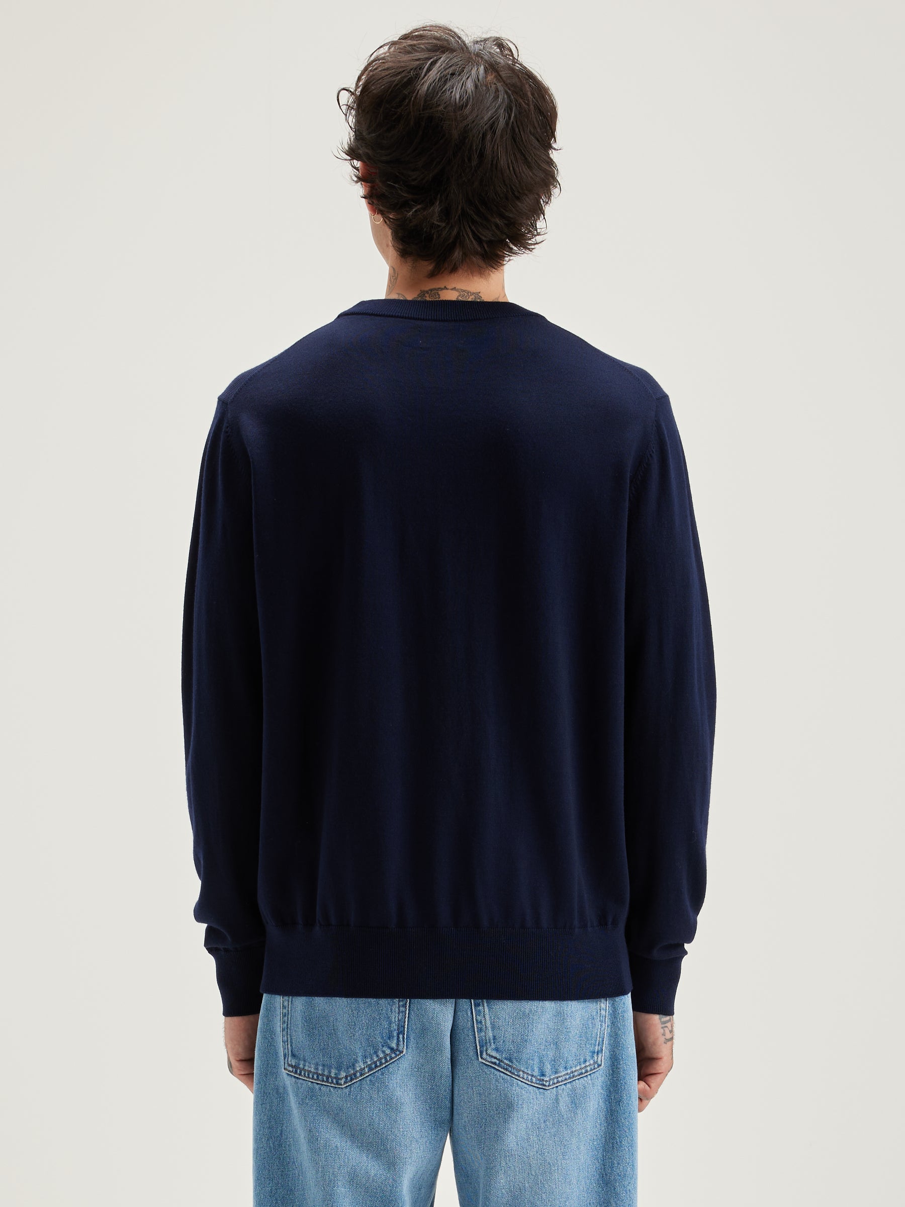 Pull Col Rond Dilliv - Navy Pour Homme | Bellerose