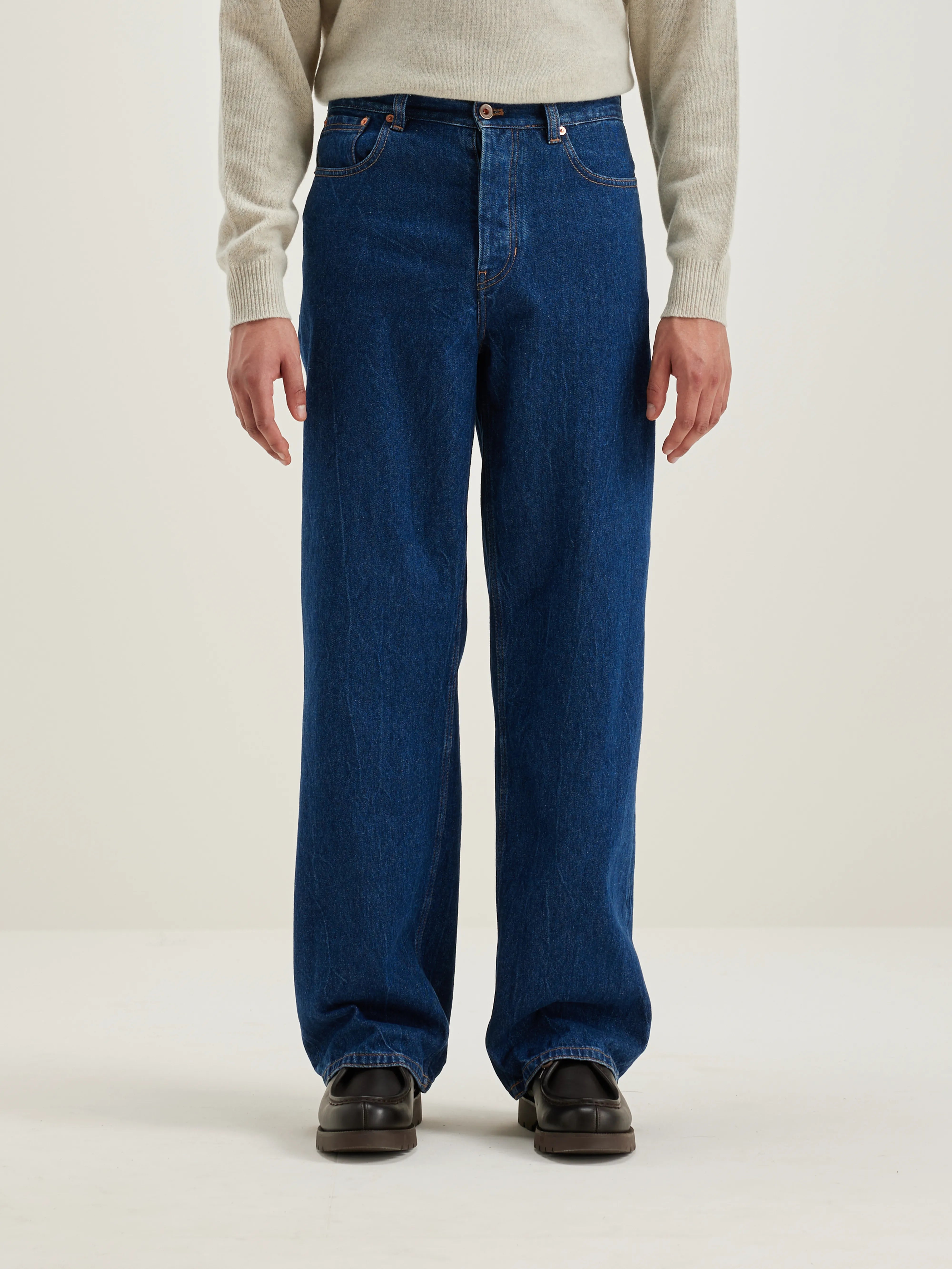 Jean Large Pinter - Vintage medium blue Pour Homme | Bellerose