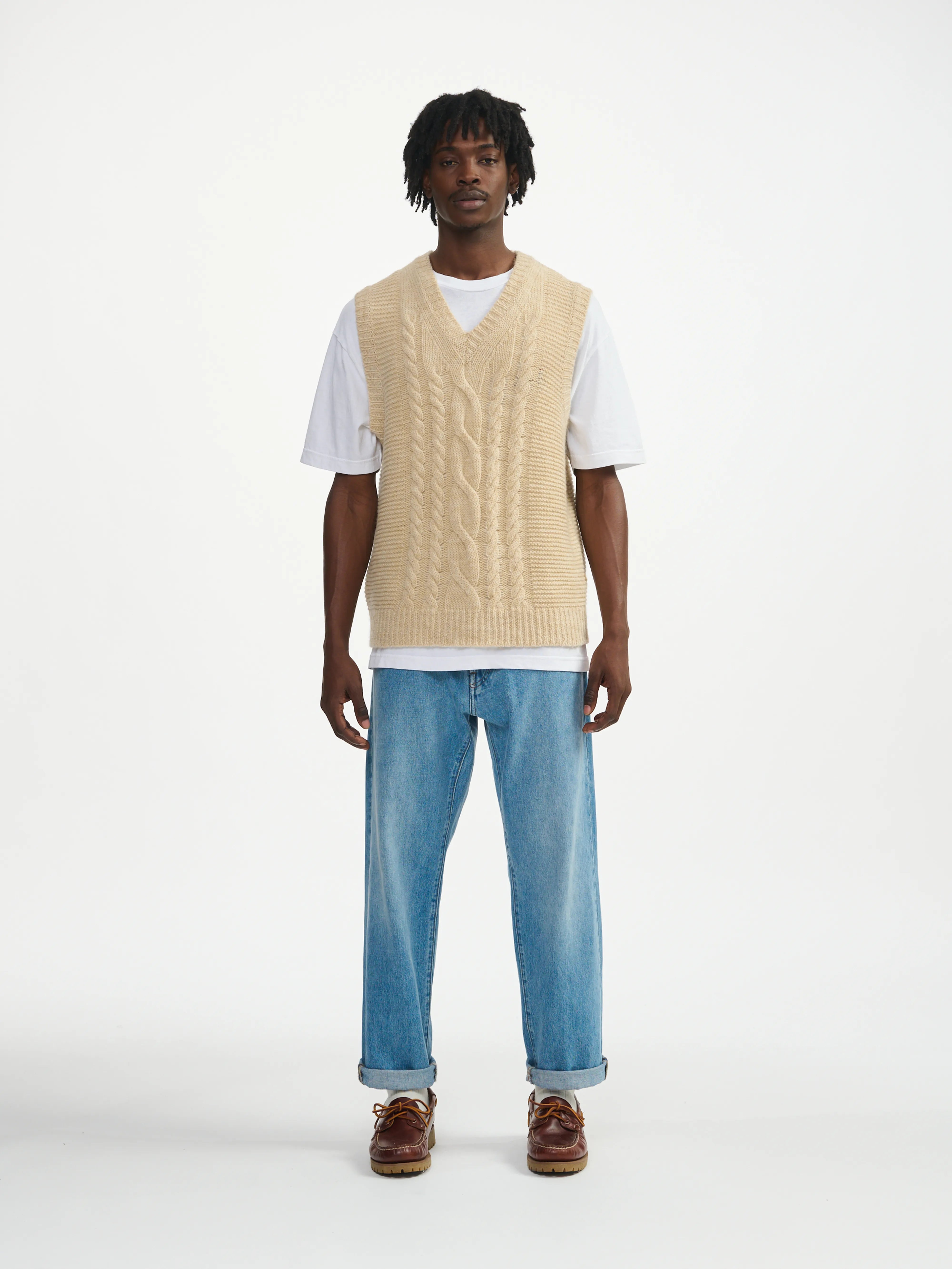 nor knit vest (241 / M / BEIGE MELANGE)