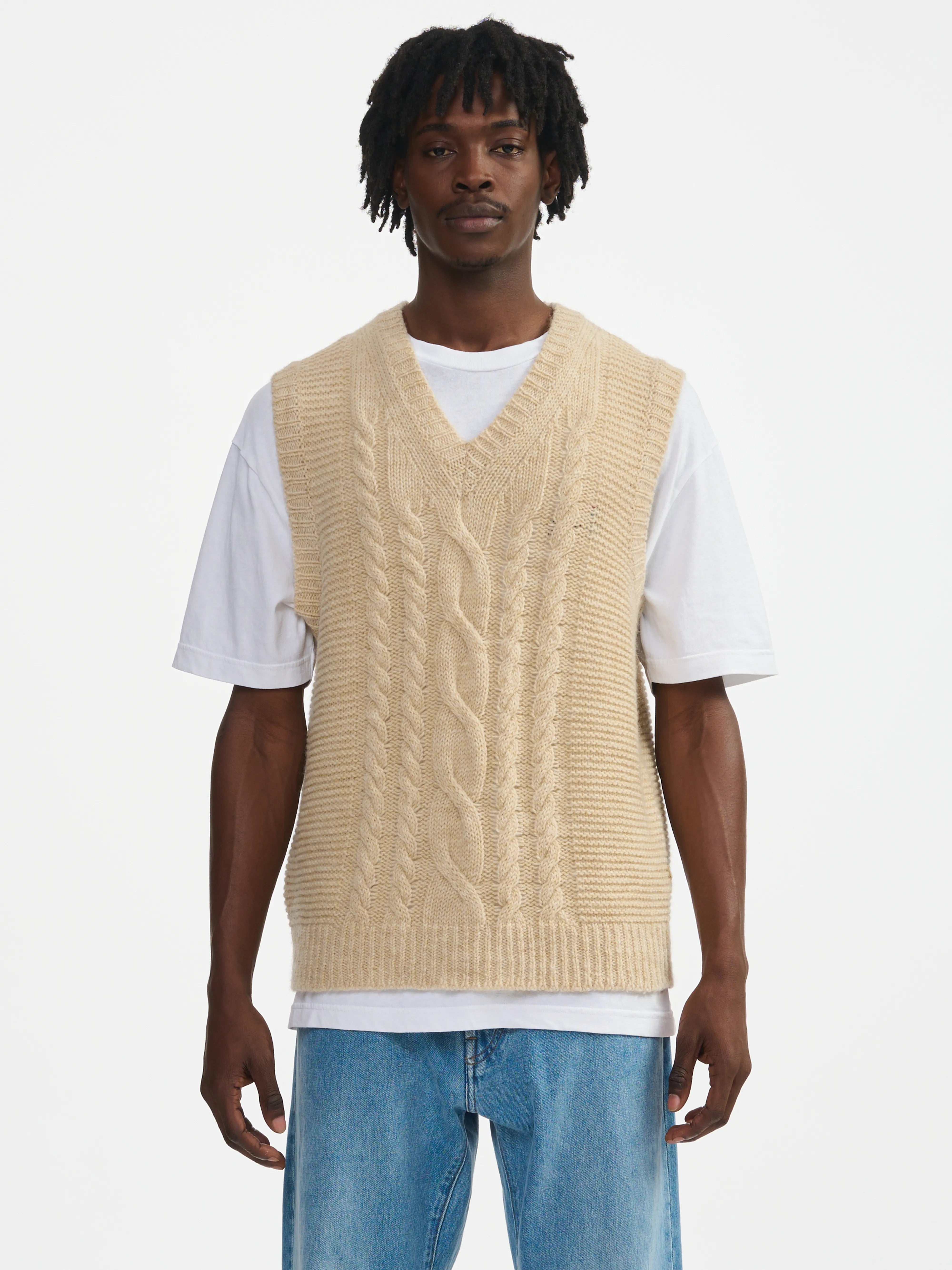 nor knit vest (241 / M / BEIGE MELANGE)