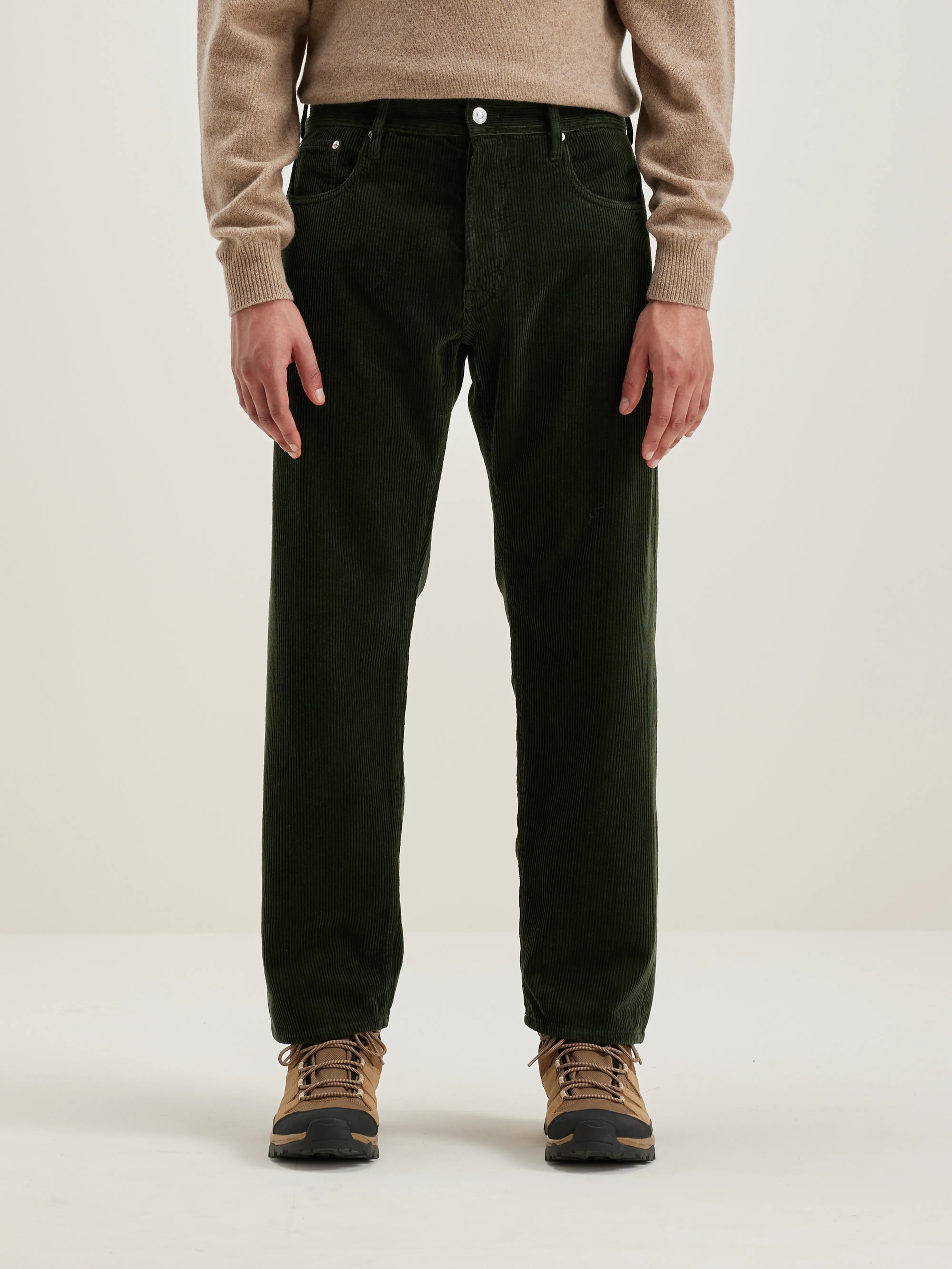 Pantalon Dad-style Percy - Dark olive Pour Homme | Bellerose