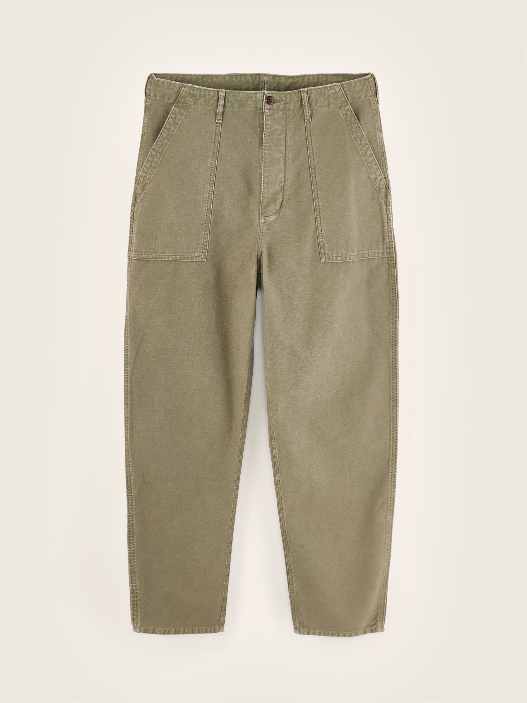 Kargo relaxed cropped broek (242 / M / DUSTY OLIVE)