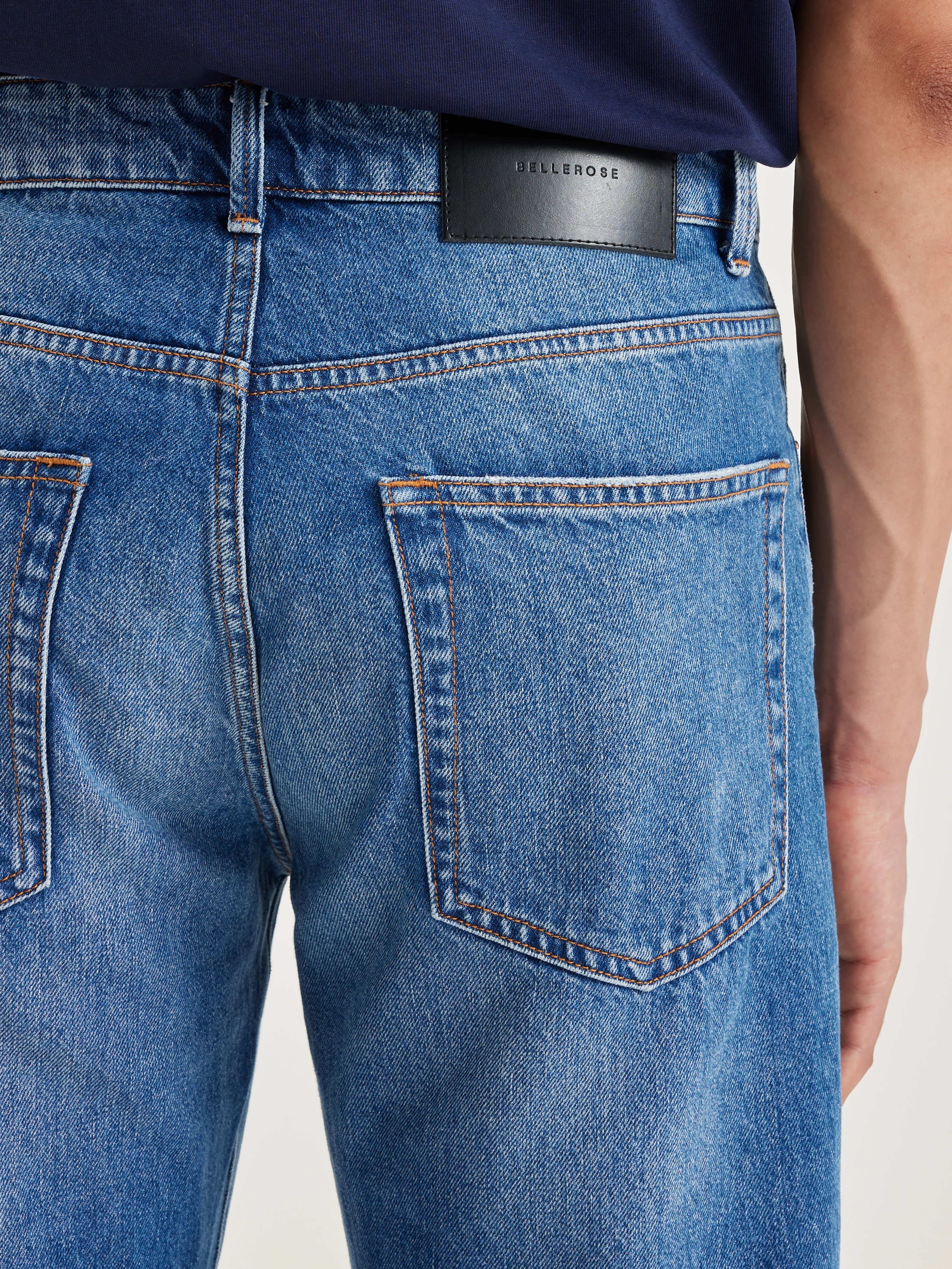 Keegan Straight Jeans - Medium blue bleach For Men | Bellerose